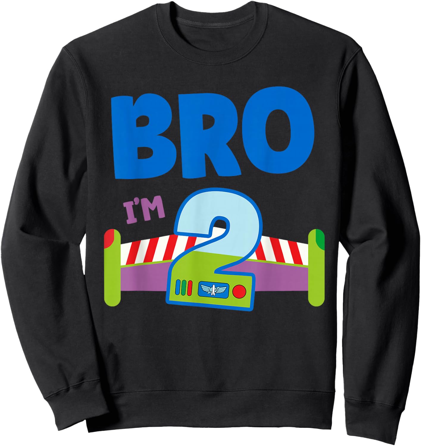 2nd Birthday Boy Toy Lover Bro I'm 2 Year Old Story Party Sweatshirt - Sweatshirt | Black