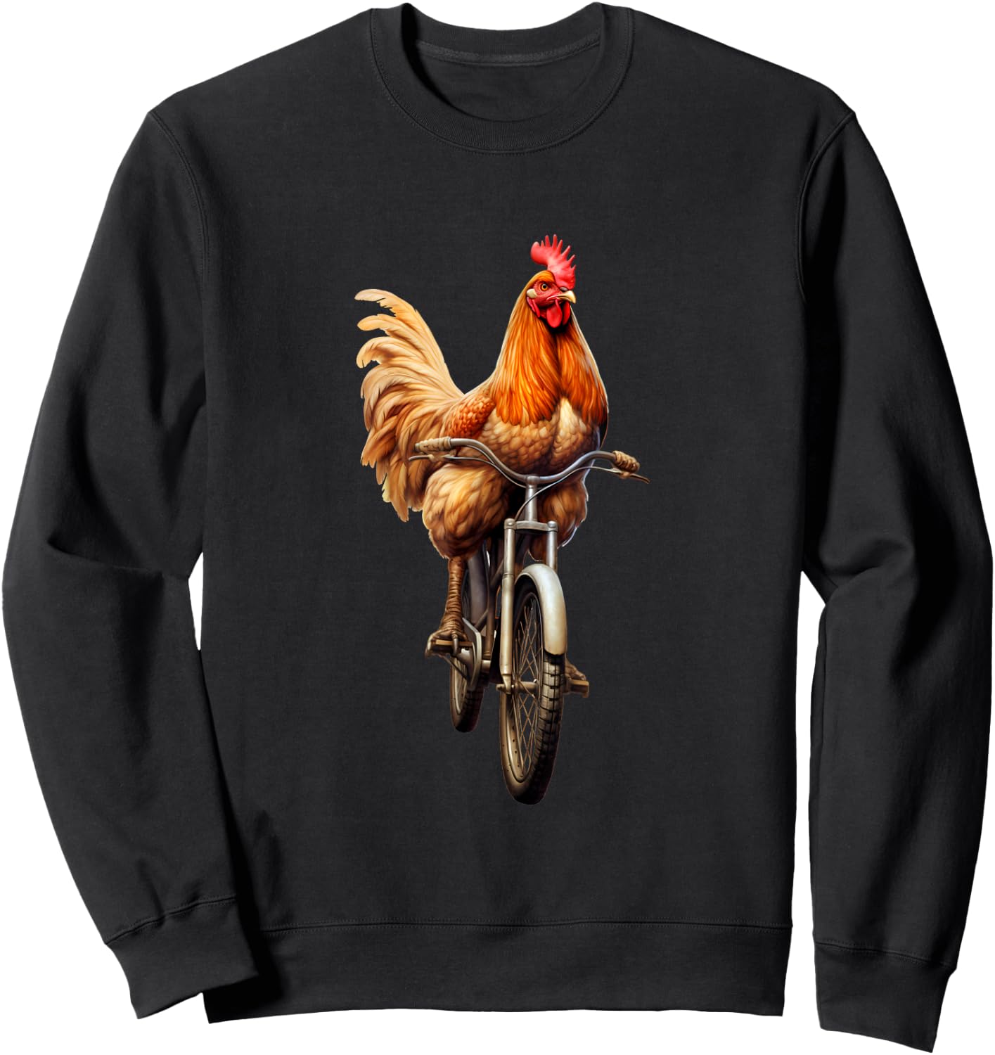Chicken Bike Cycling Sweatshirt - Sweatshirt | Black