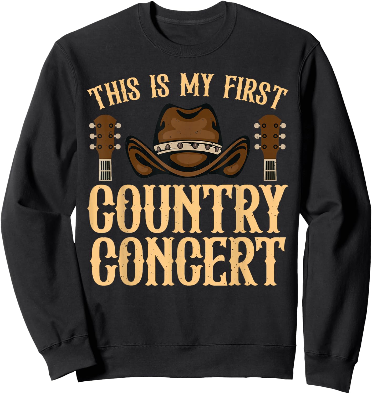 Country Concert Art Women Kids Country Music Lover Sweatshirt - Sweatshirt | Black