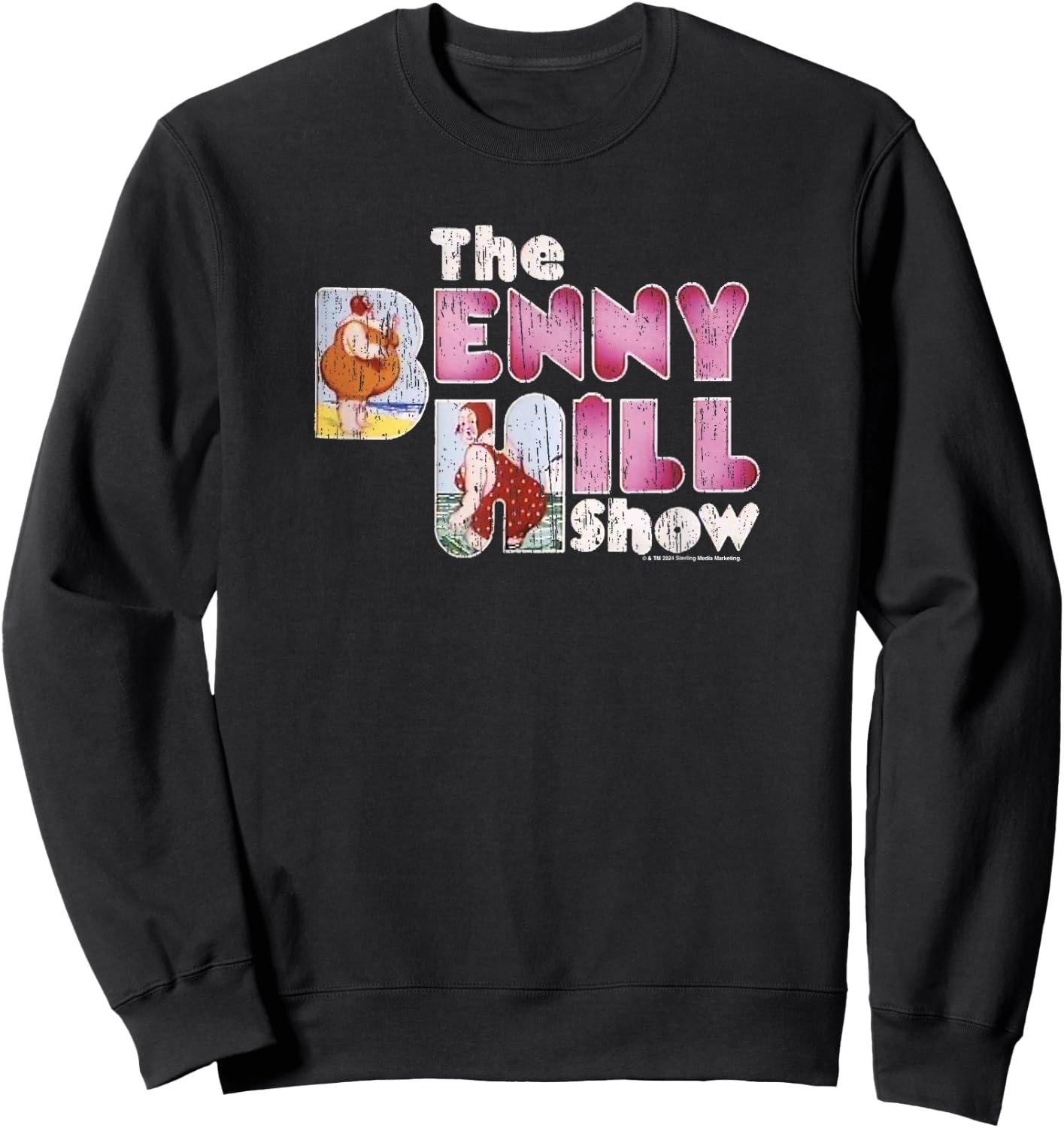 Benny Hill Show Lady at the Seaside Comedian , Black, S Sweatshirt - Sweatshirt | Black