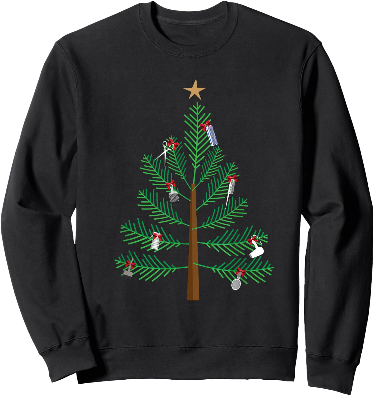 Hairstylist Christmas Shirt Sweatshirt - Sweatshirt | Black