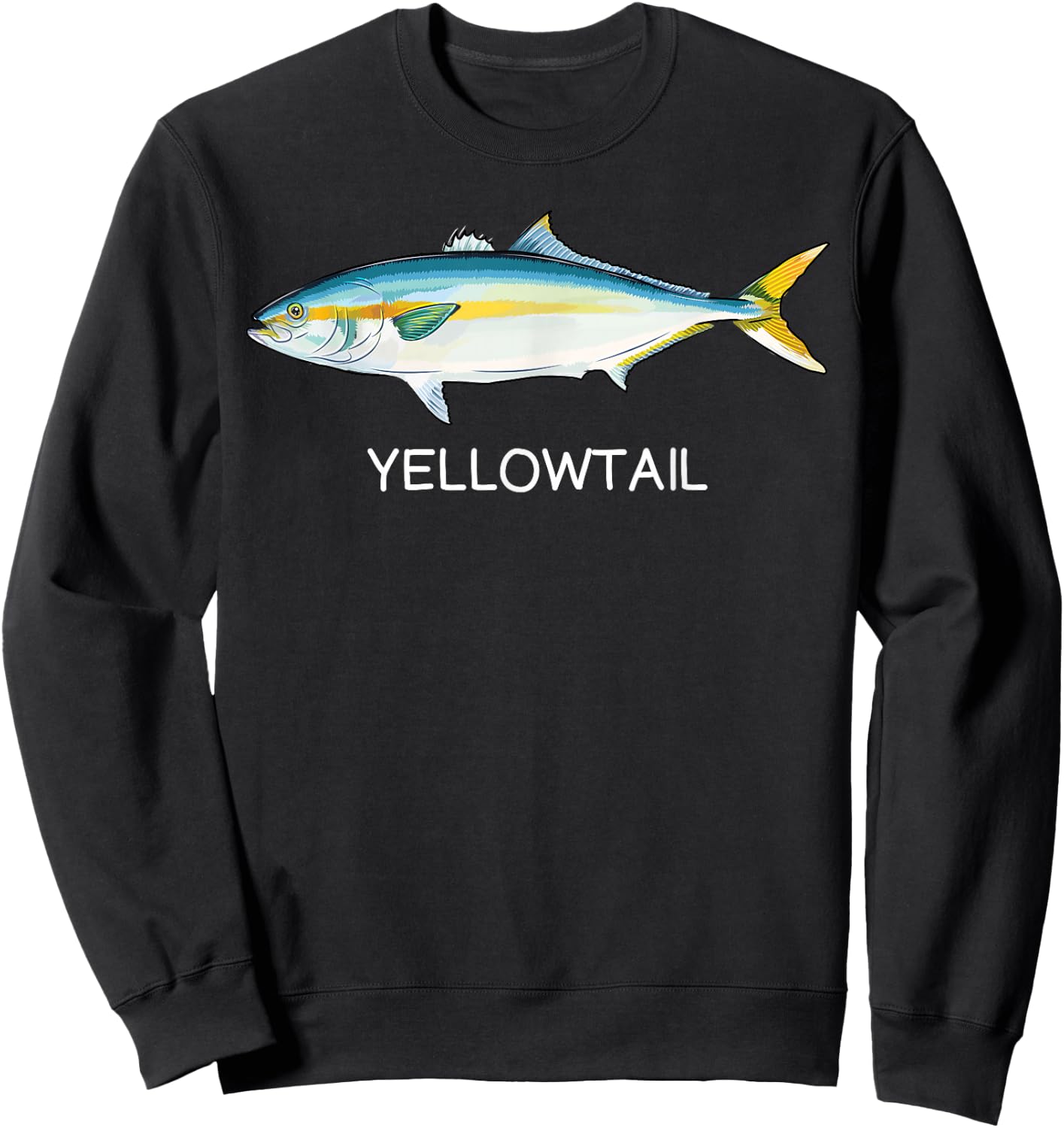 Yellowtail Saltwater Game Fish Sweatshirt - Sweatshirt | Black