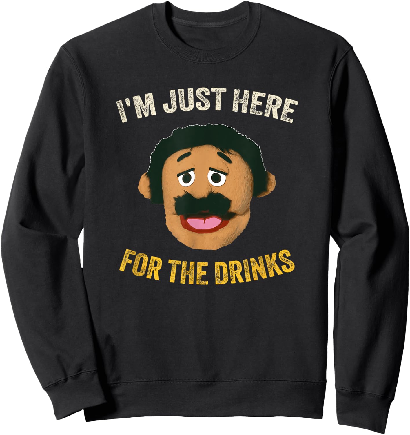 Awkward Puppet Diego Meme - Adults, Black, Small, Short Sleeve Sweatshirt - Sweatshirt | Black