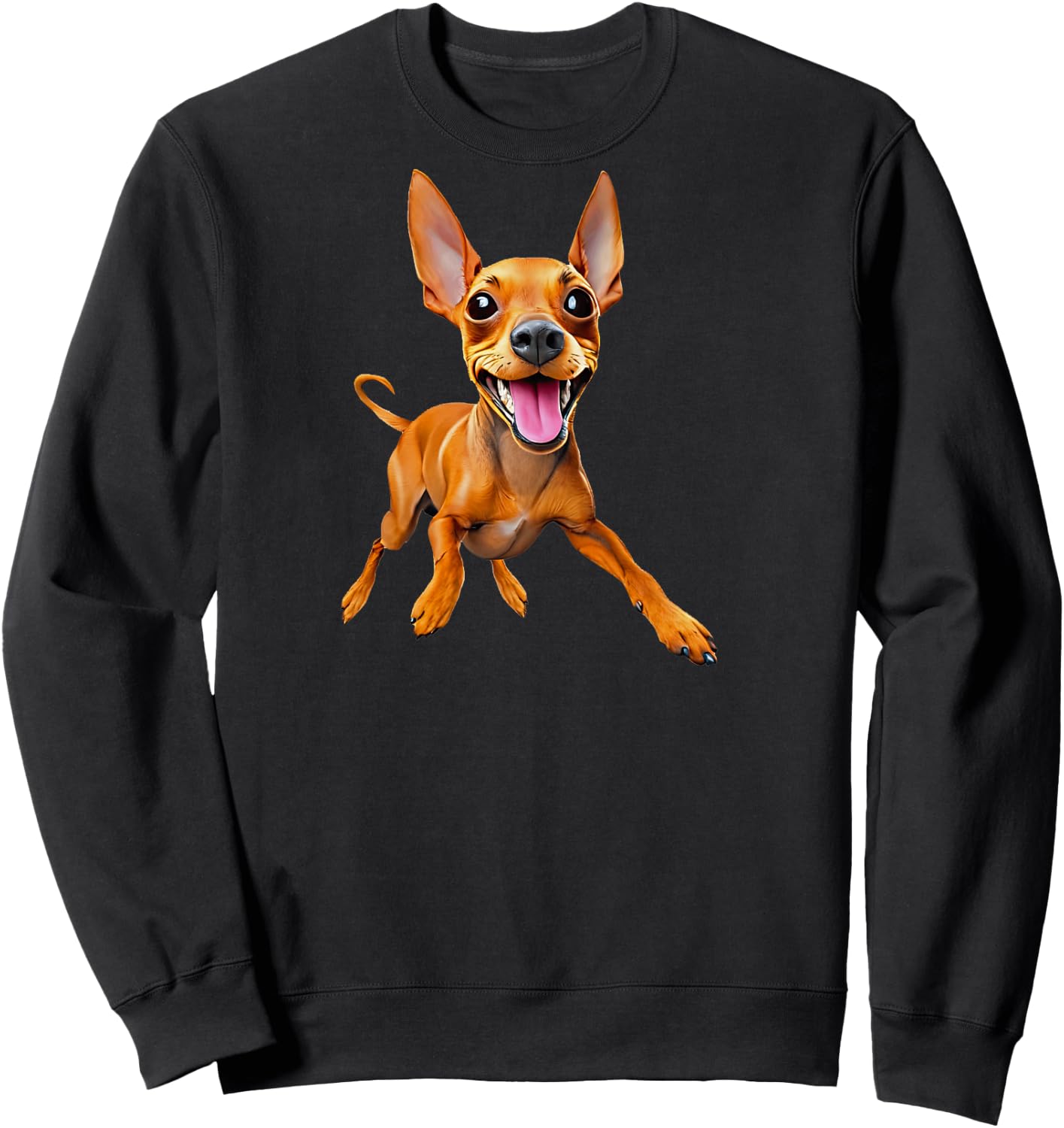 Minpin Funny Pet Miniature Pinscher Mini Pin Puppy Dog Dad Haut de Gamme Sweatshirt - Sweatshirt | Black