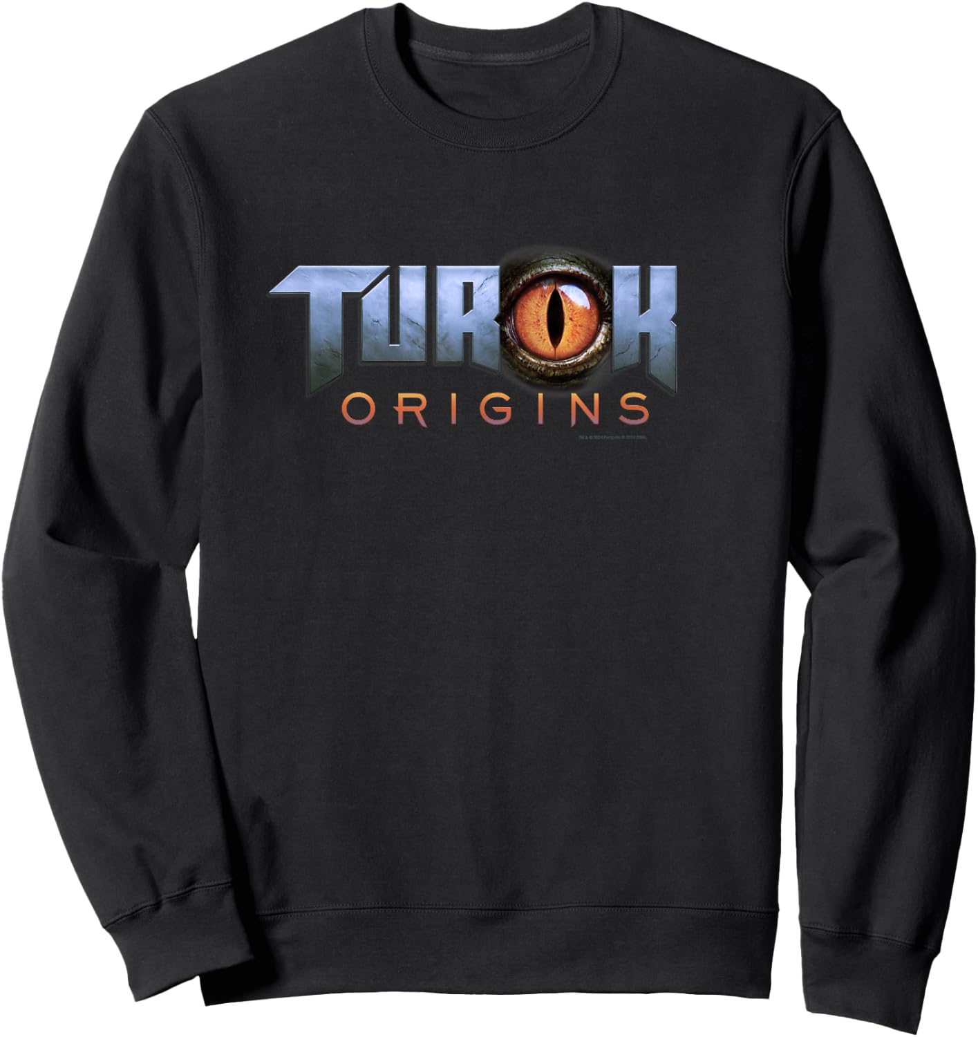 Turok : Origins Logo, -Adults, Black, Small, Short Sleeve, Cotton 80% Polyester 20%, Gaming Sweatshirt - Sweatshirt | Black