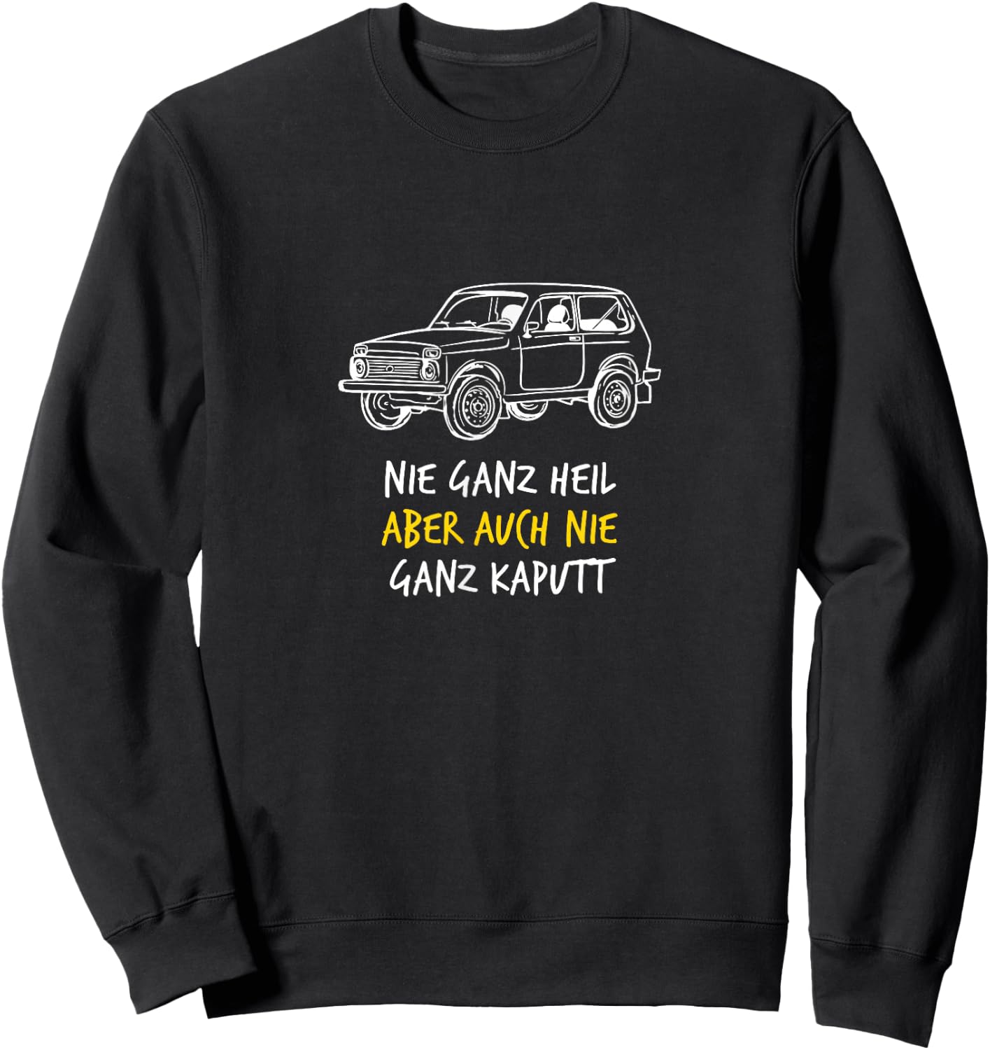 Lada Niva 4x4 Offroad Off-Road Vehicle USSR Russia East Sweatshirt - Sweatshirt | Black