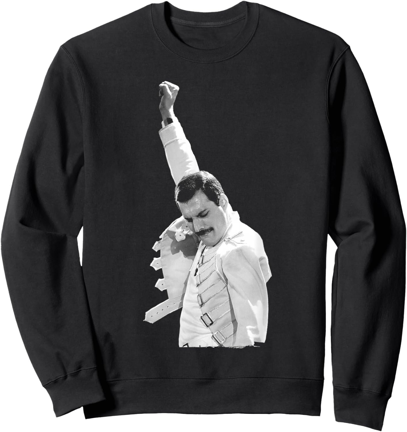 Freddie Mercury by Queen in Concert in Newcastle 1986 , Black, S Sweatshirt - Sweatshirt | Black