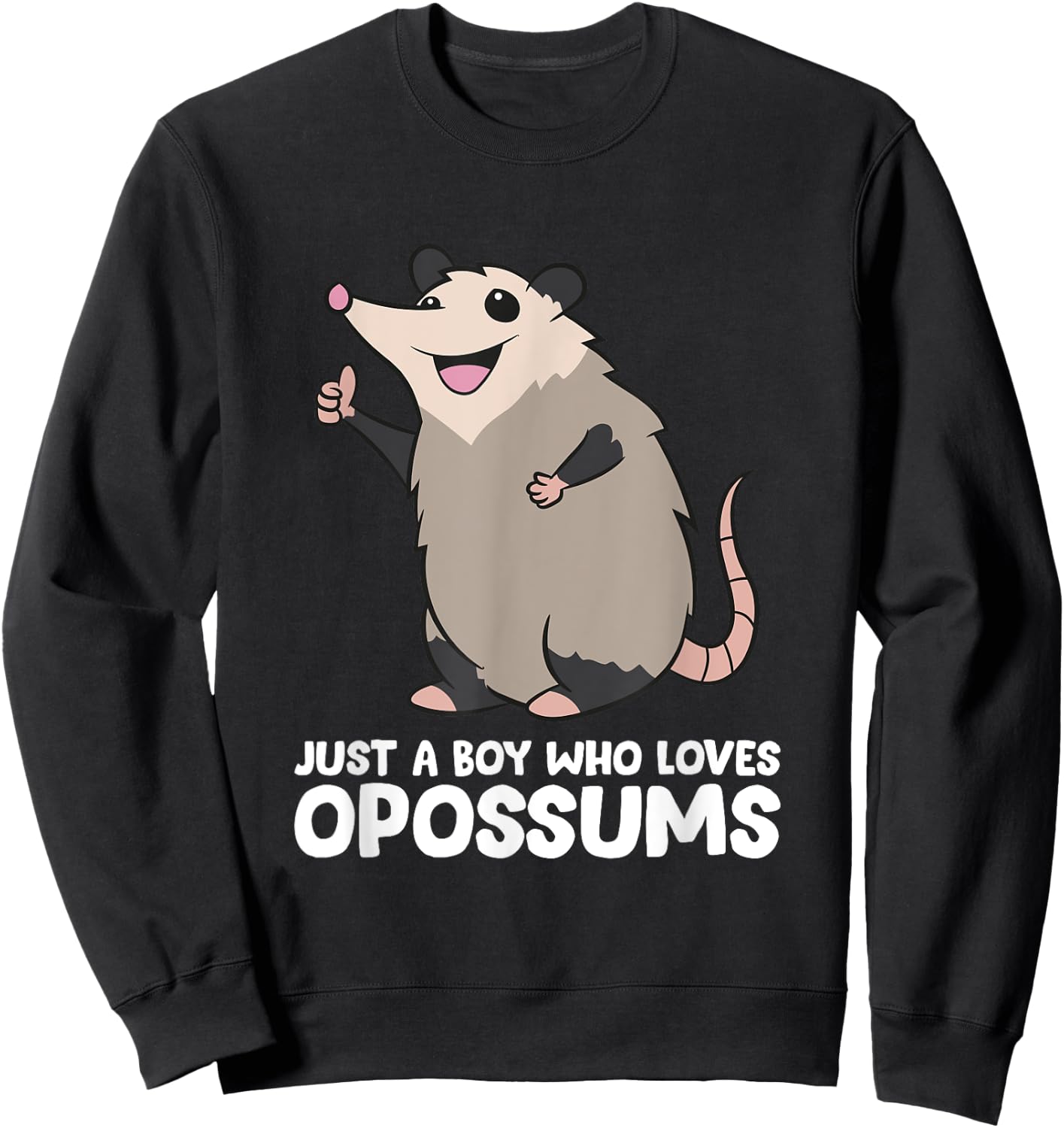 Opossum Boy Just a Boy Who Loves Opossums Sweatshirt - Sweatshirt | Black