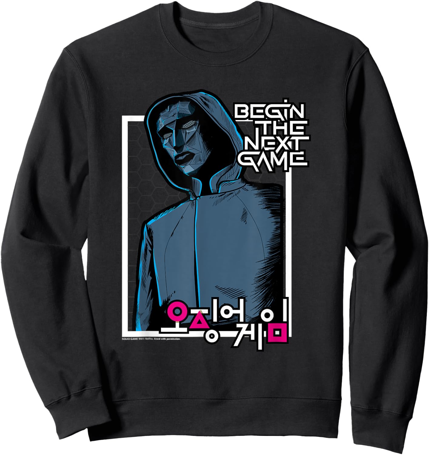 Squid Game Front Man starts next game, Blue, S Sweatshirt - Sweatshirt | Black