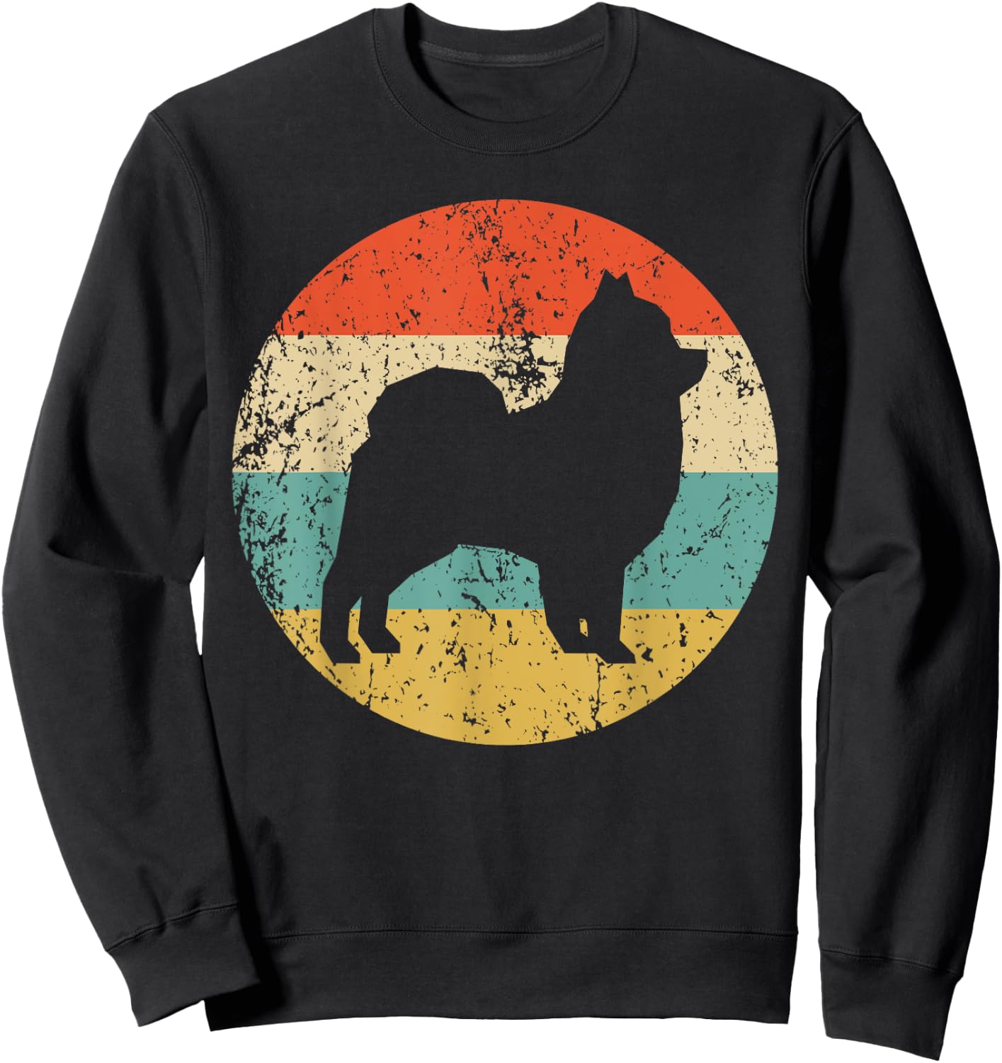 Pomeranian Retro Style Dog Sweatshirt - Sweatshirt | Black