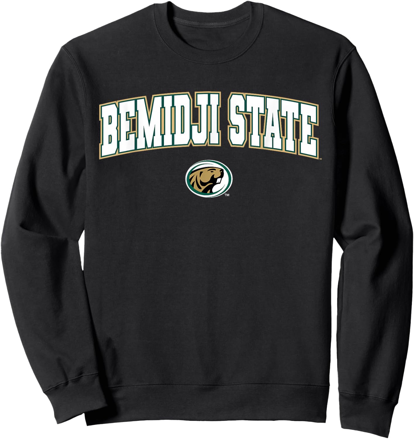Bemidji State University BSU Beavers Arch Logo Sweatshirt - Sweatshirt | Black