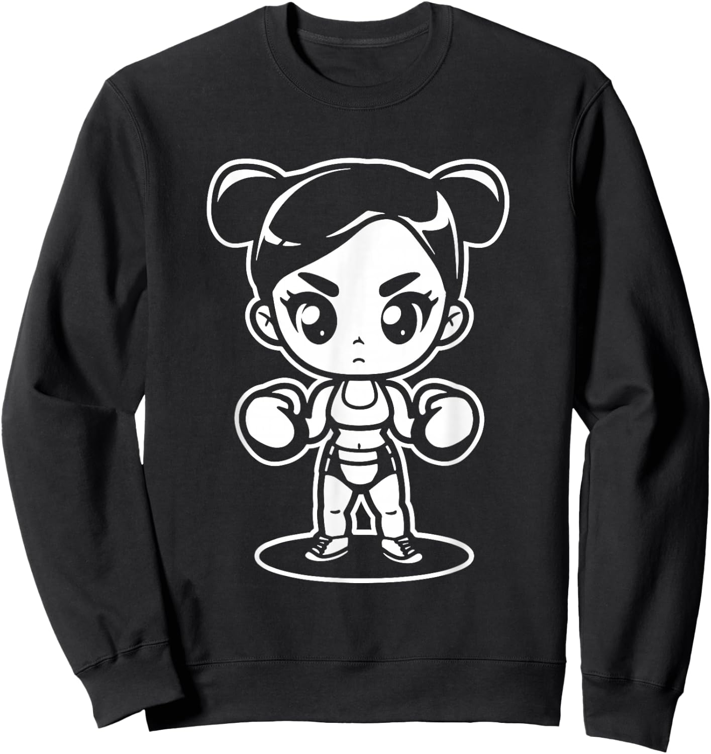 Funny Boxing Girl Sparring for Girls Sweatshirt - Sweatshirt | Black