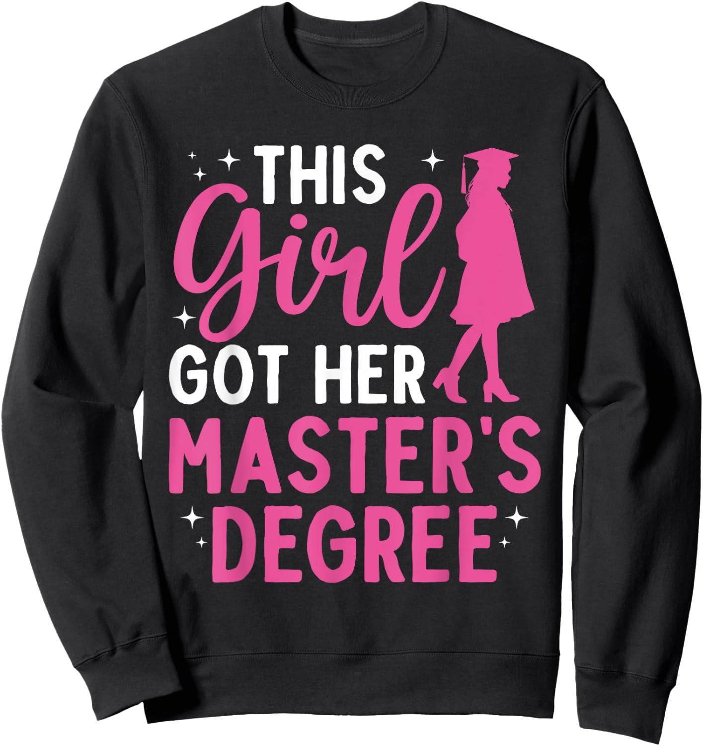 Masters Degree Art Girls Masters Degree Graduation Sweatshirt - Sweatshirt | Black