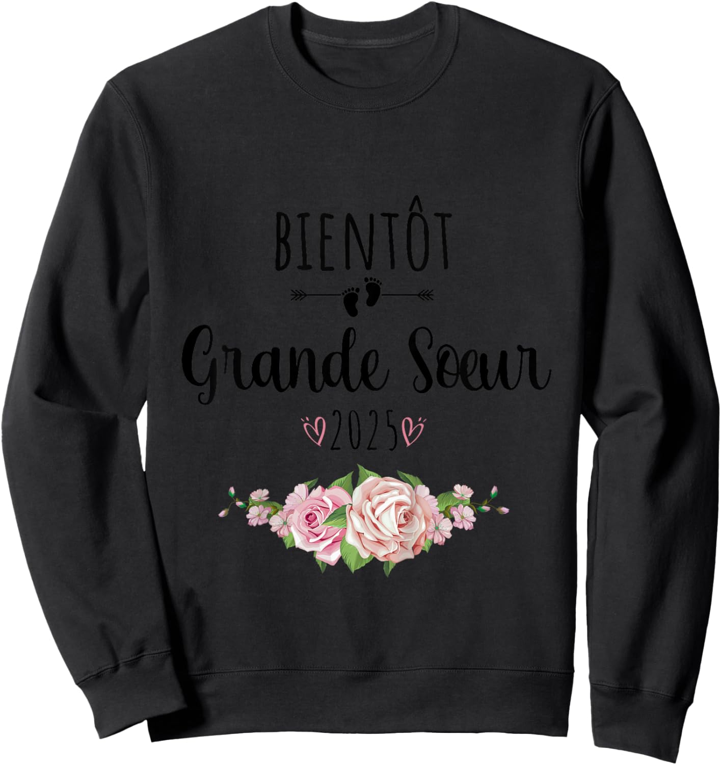 Child Future Big Sister 2025 Soon Big Sister , white, 2 Sweatshirt - Sweatshirt | Black