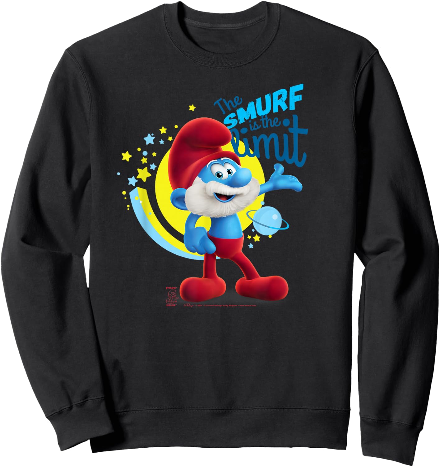 The Smurfs Papa Smurf The Smurf is The Limit Sweatshirt - Sweatshirt | Black