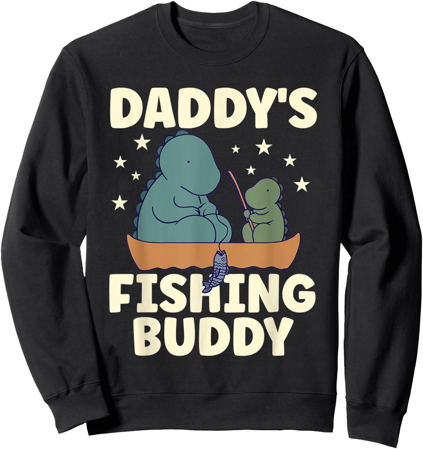Daddy's Fishing Buddy Apparel for Fisherman Accessories Kids Sweatshirt - Sweatshirt | Black