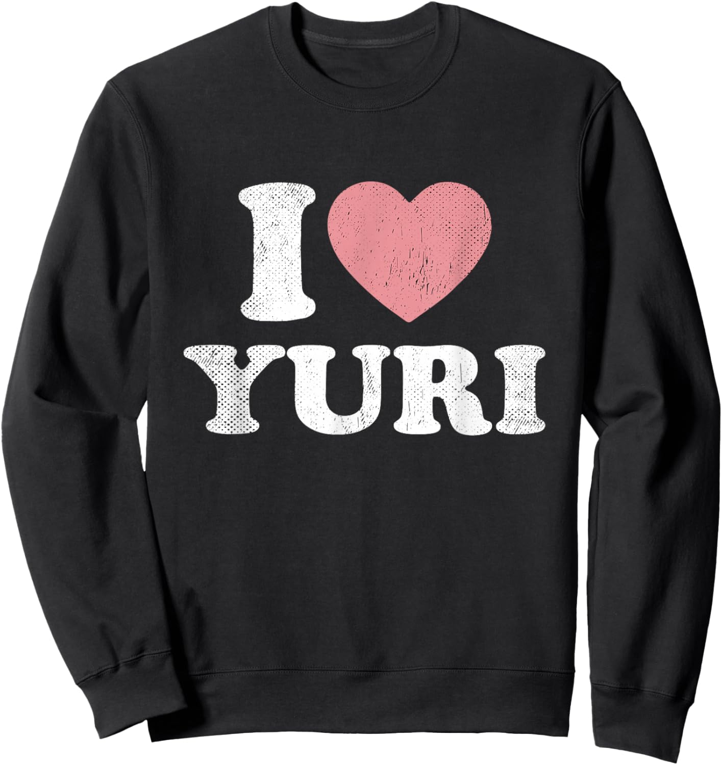 I Love Yuri Anime Lover Vintage LGBTQ Girs' Love Manga Sweatshirt - Sweatshirt | Black