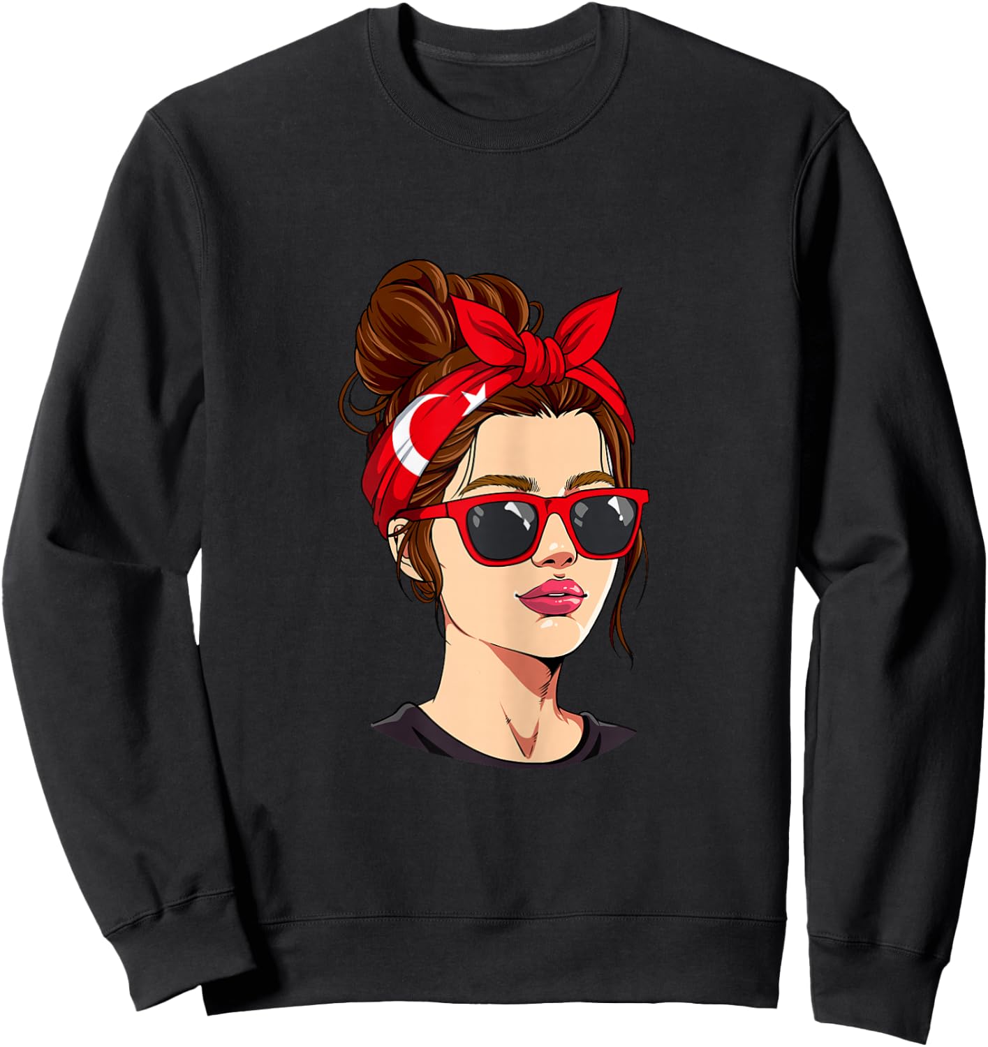 Turkish Girl Turkey Sweatshirt - Sweatshirt | Black