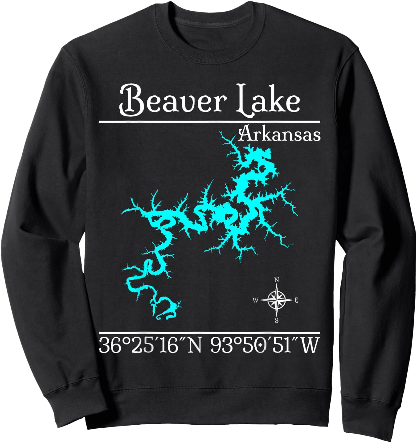 Beaver lake, Arkansas Sweatshirt - Sweatshirt | Black
