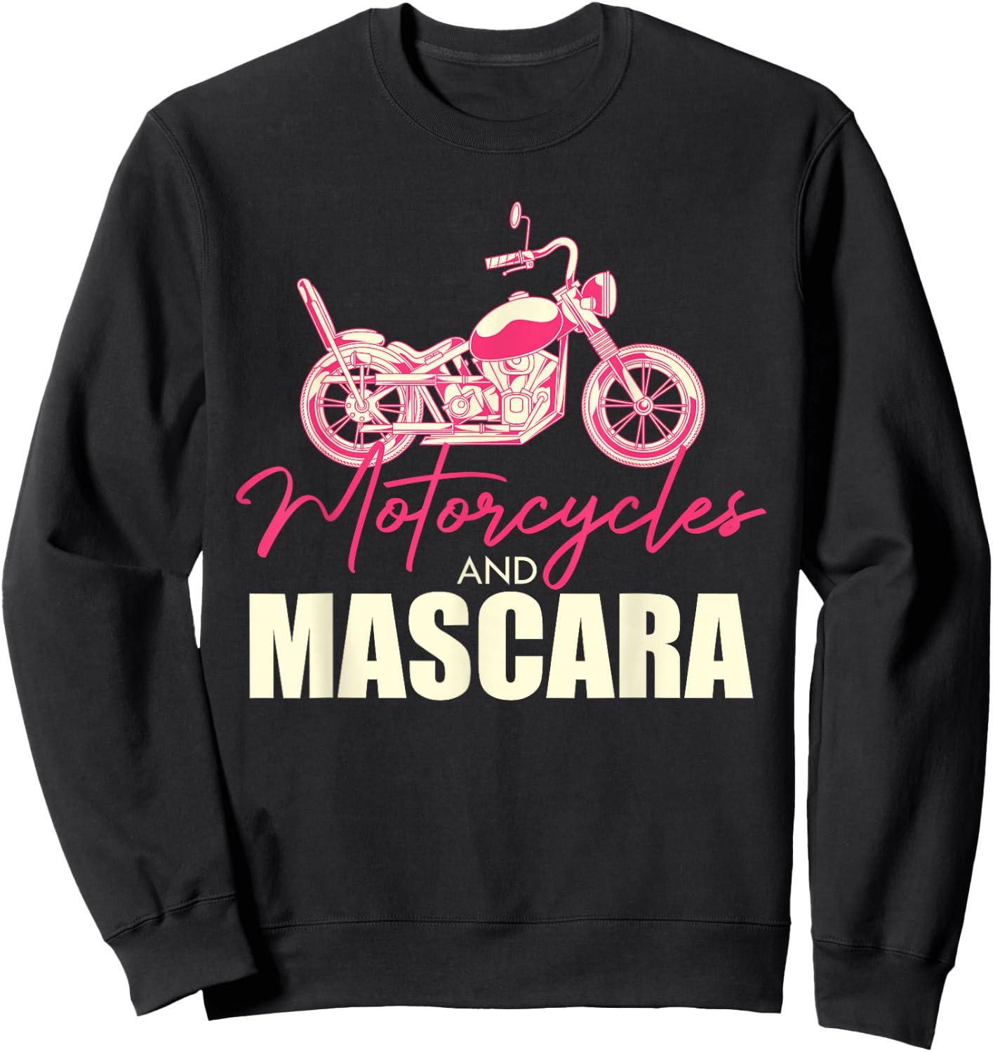 Motorcyclists Women Make Up Hobby Biker Motorcycle Sweatshirt - Sweatshirt | Black