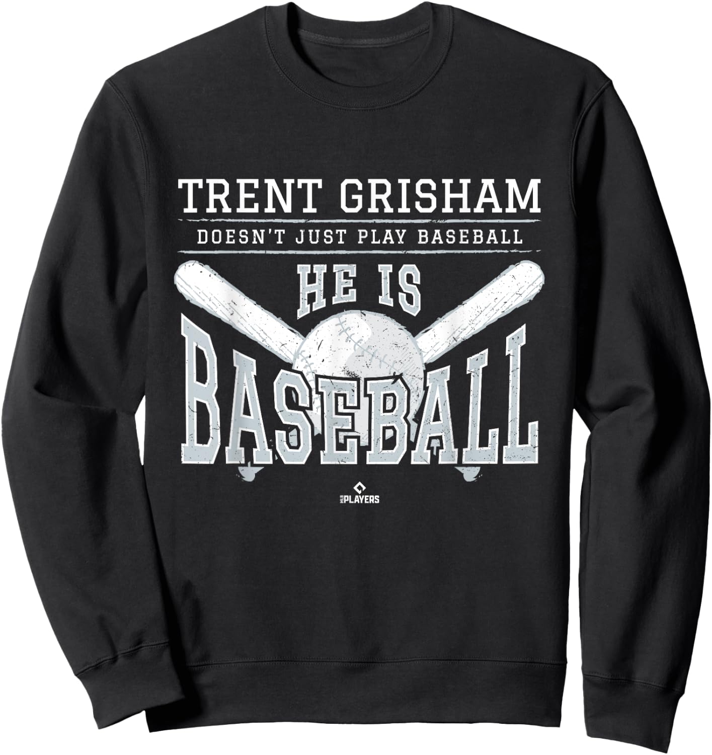 He is Baseball Trent Grisham New York Baseball MLBPA Sweatshirt - Sweatshirt | Black