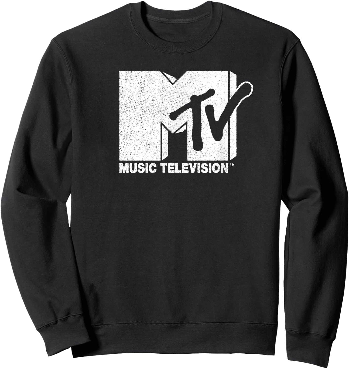 MTV Classic Distressed Logo , black Sweatshirt - Sweatshirt | Black