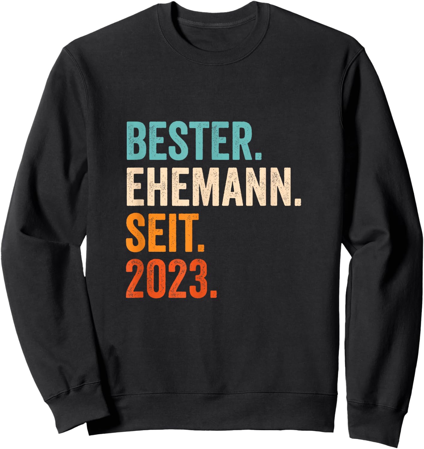 Bester Ehemann Seit 2023 | 3 Hochzeitstag 3 Jahre Sweatshirt - Sweatshirt | Black