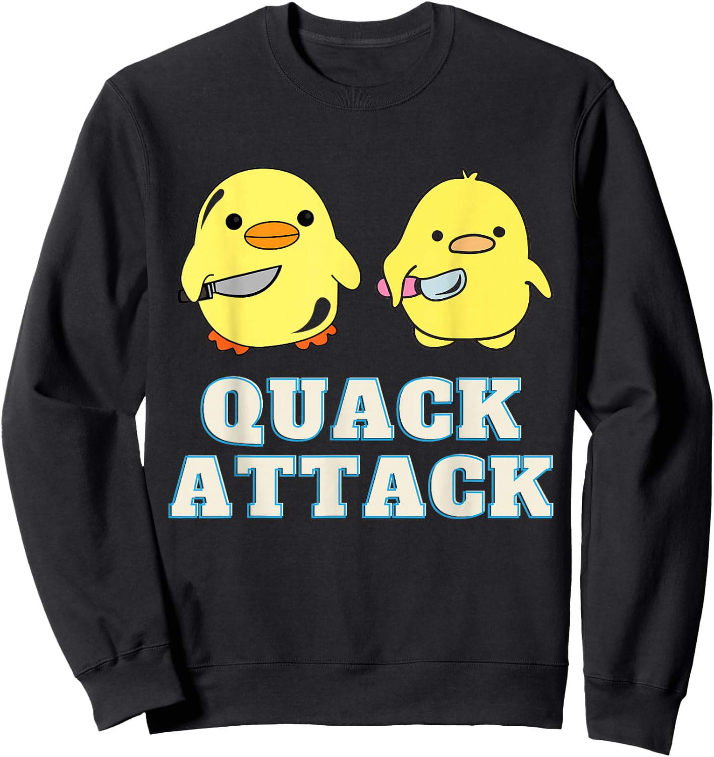 Quack Attack By Angry Green and Yellow Duck Sweatshirt - Sweatshirt | Black