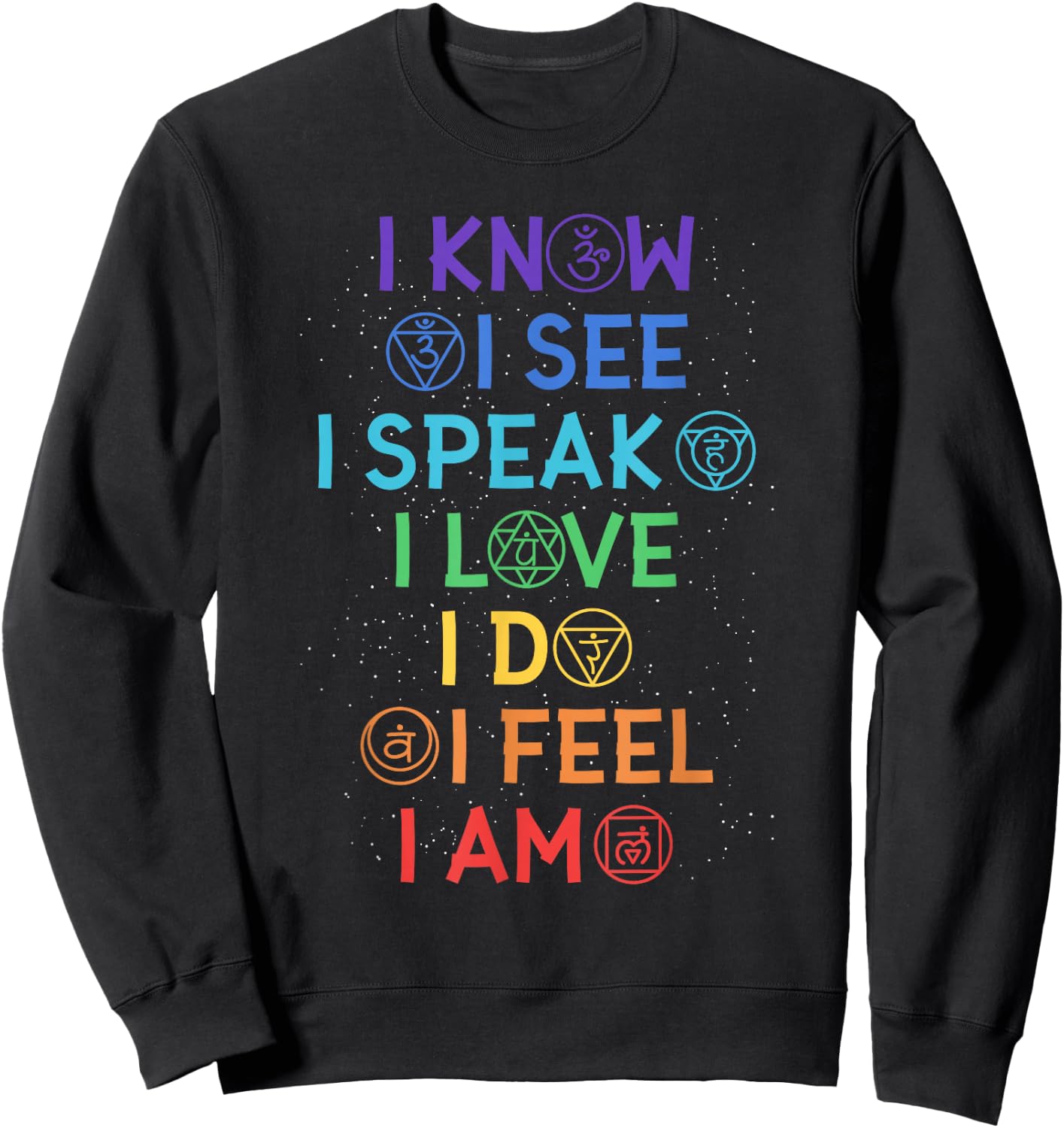 Yoga 7 Chakren Mediation Namaste Peace Sweatshirt - Sweatshirt | Black