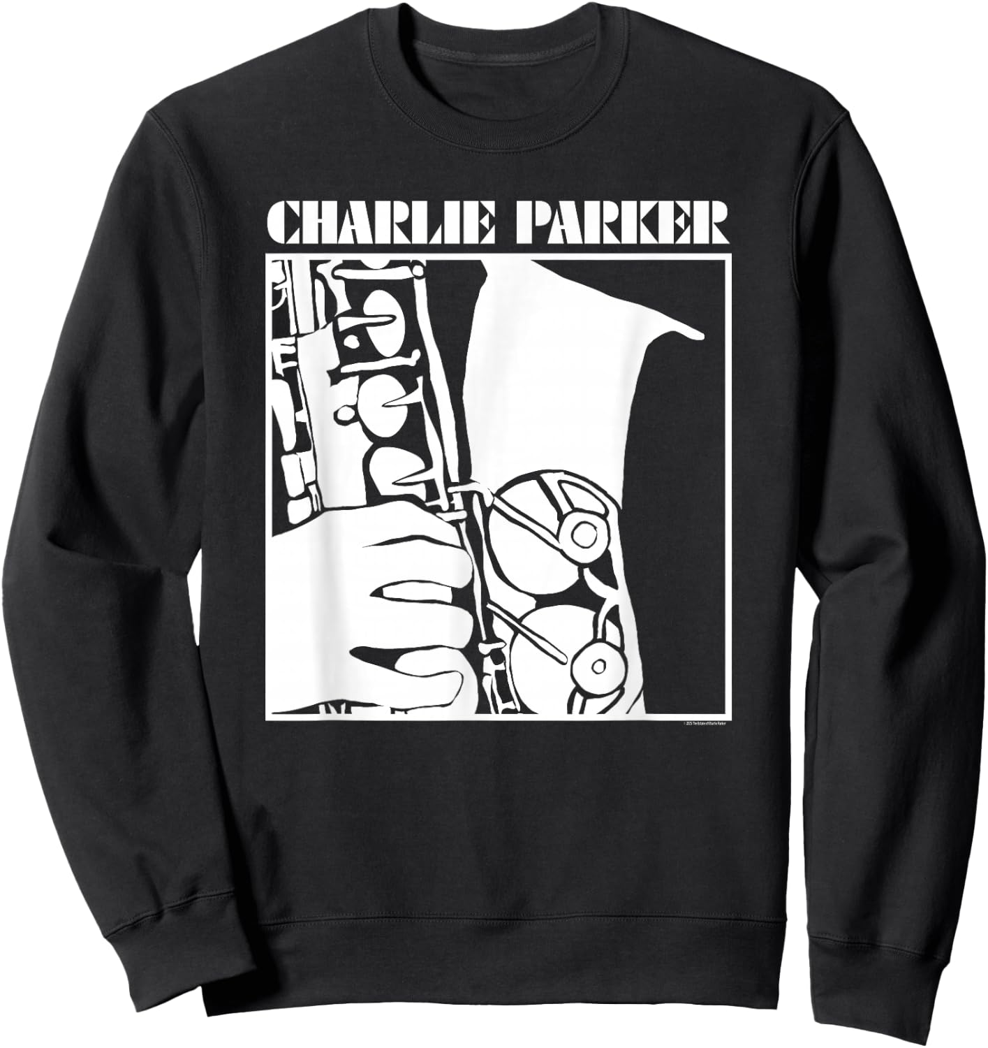 Charlie Parker Saxophone Illustration Sweatshirt - Sweatshirt | Black