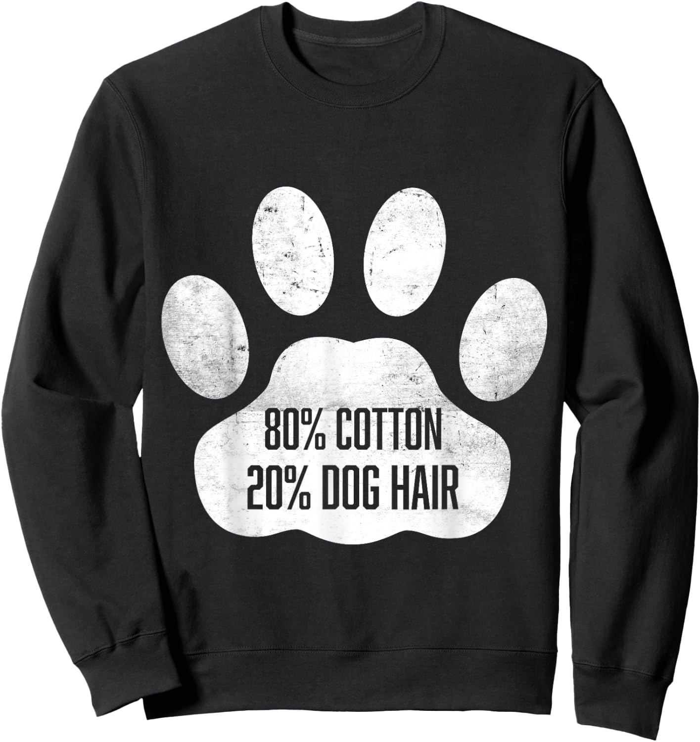 Cotton Dog Hair - Traces Of Dog - Dog Sayings Women Girls Kids Sweatshirt - Sweatshirt | Black