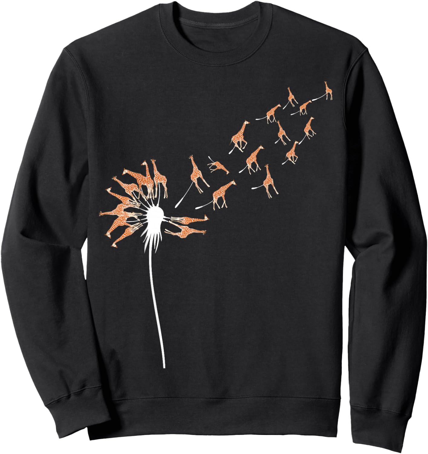 Dandelion Giraffes Stuff for Giraffe Lover | Giraffe Sweatshirt - Sweatshirt | Black