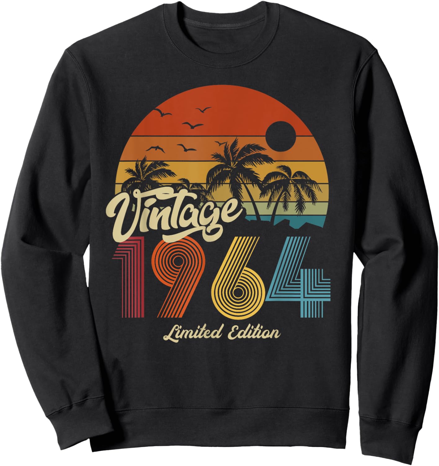 1964 Vintage Jahrgang Geburtstag Retro Herren Damen Geschenk Sweatshirt - Sweatshirt | Black