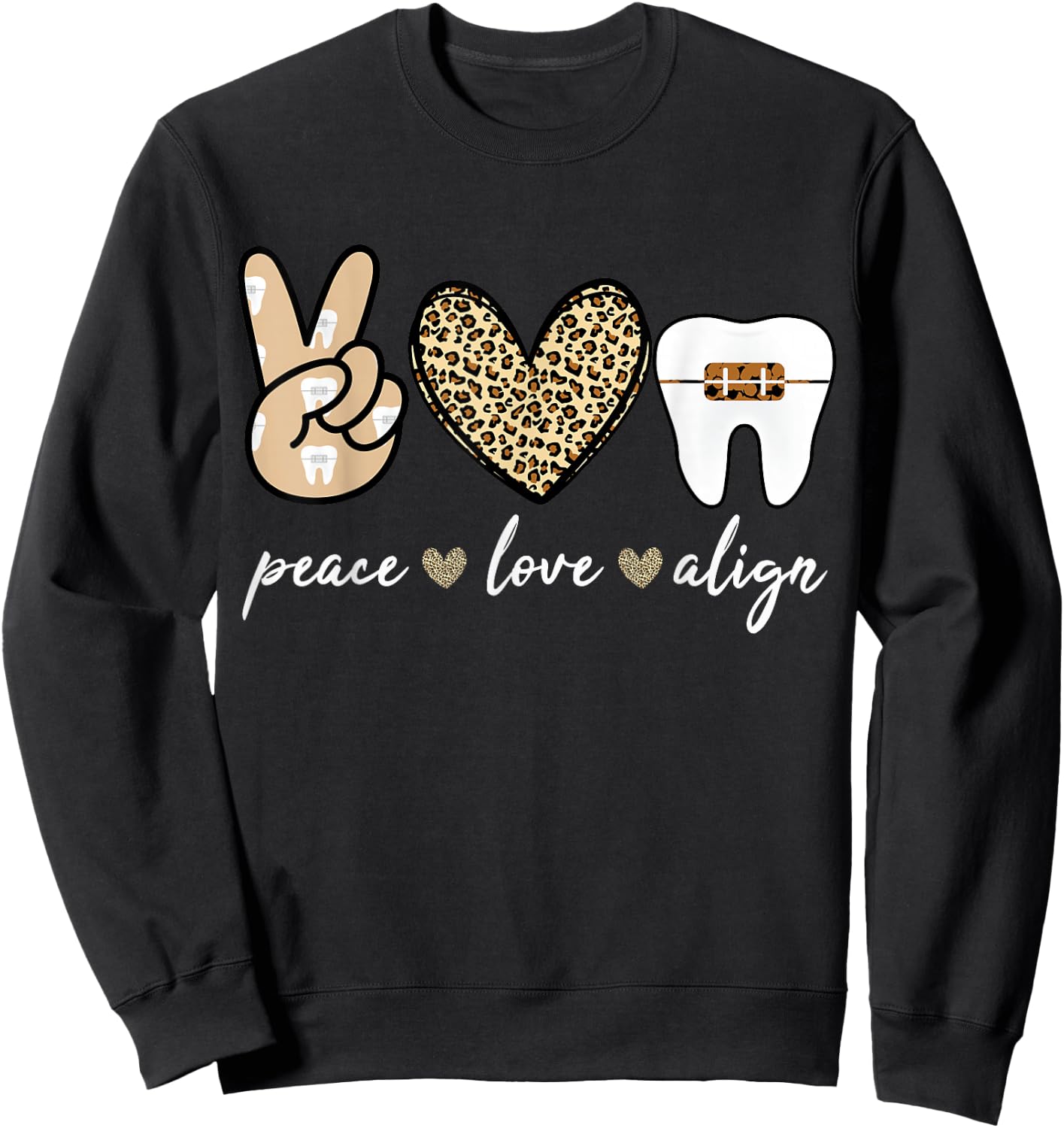 Orthodontic for Ortho Black -Adults Sweatshirt - Sweatshirt | Black