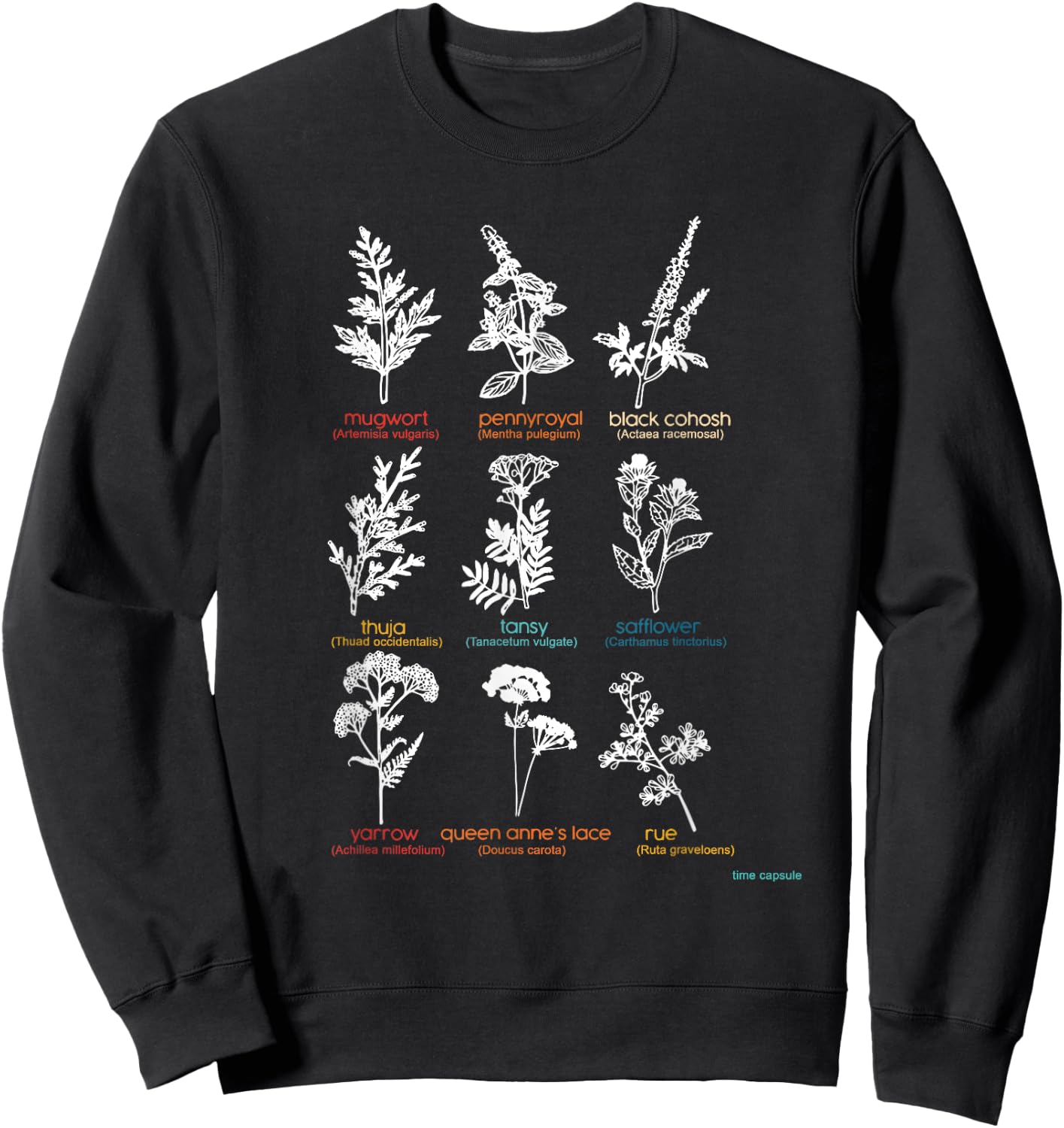 Mugwort Pennyroyal Black Cohosh Herbs Lovers Sweatshirt - Sweatshirt | Black