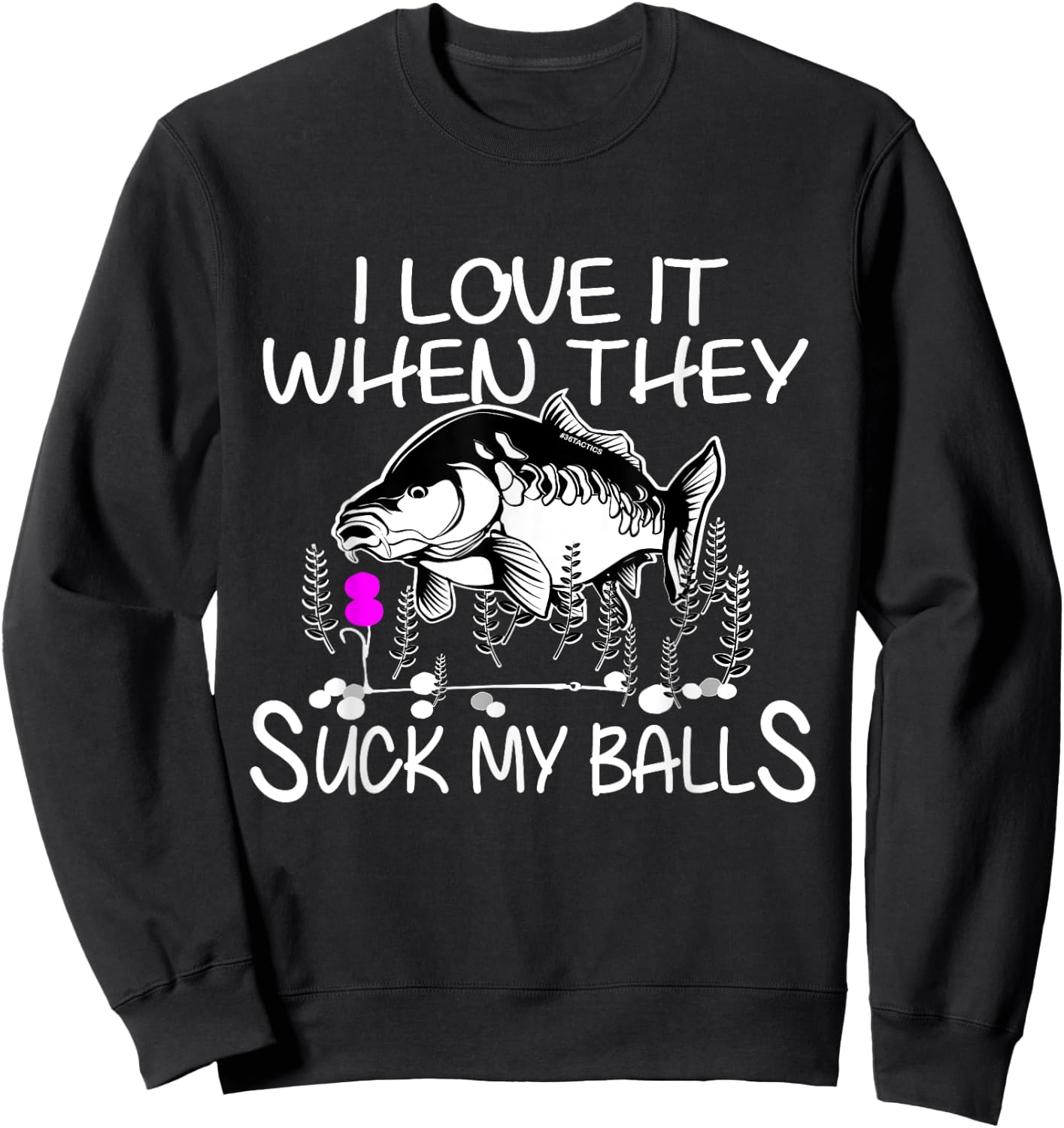 Funny smutty Fisher Carp fishing Sweatshirt - Sweatshirt | Black