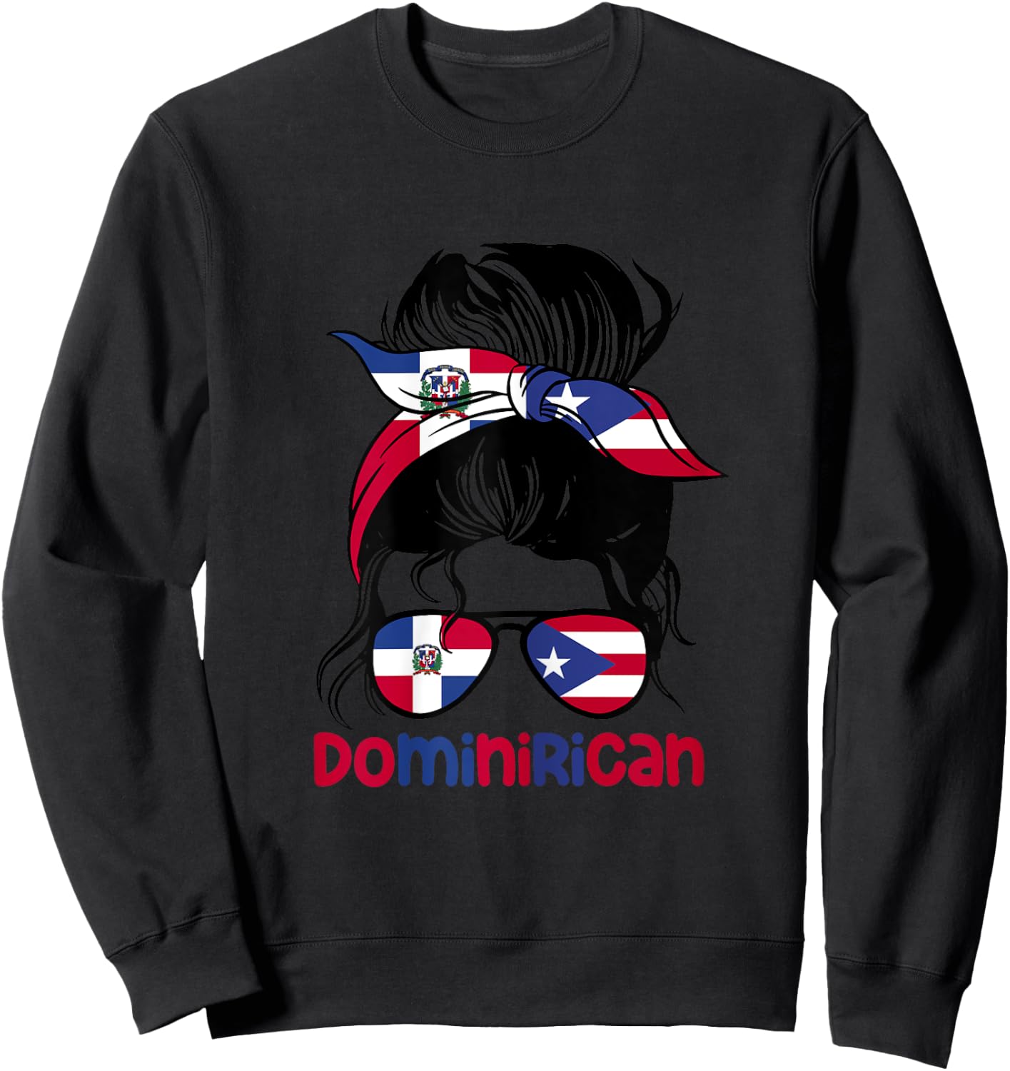 Dominirican Roots Half Dominicana half Puerto Rican Sweatshirt - Sweatshirt | Black