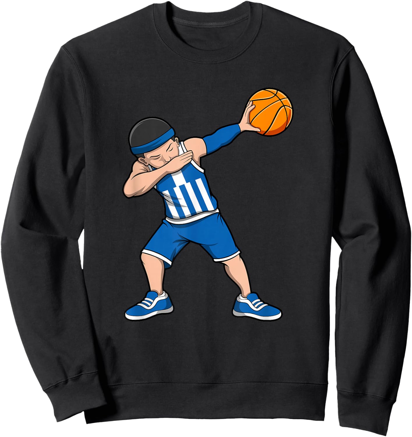 Griechenland Basketball Trikot Griechenland Basketball Sweatshirt - Sweatshirt | Black