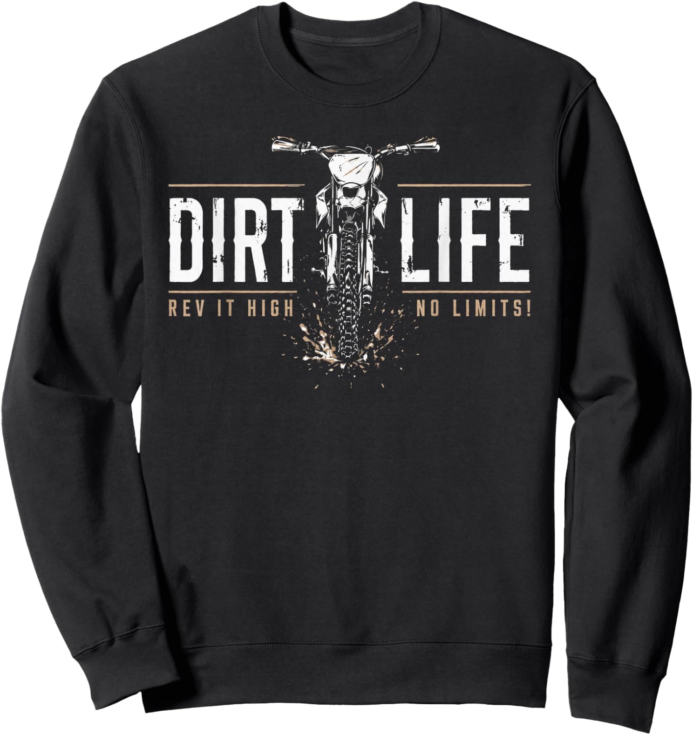 Dirt Bike Shirts Boys Kids Gear Motocross Dirtbike Sweatshirt - Sweatshirt | Black