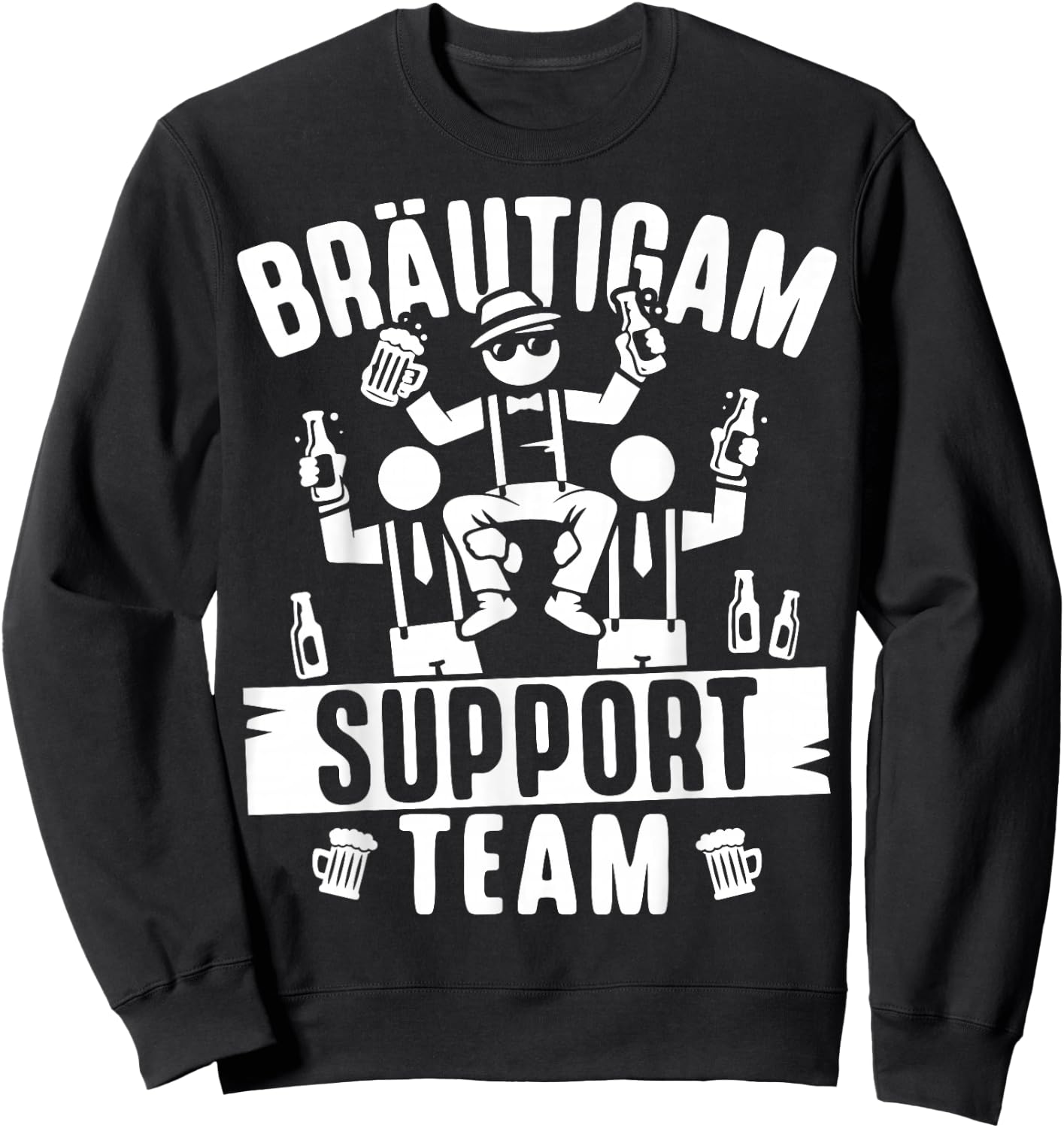JGA Männer Junggesellenabschied Poltern Herren JGA Sweatshirt - Sweatshirt | Black