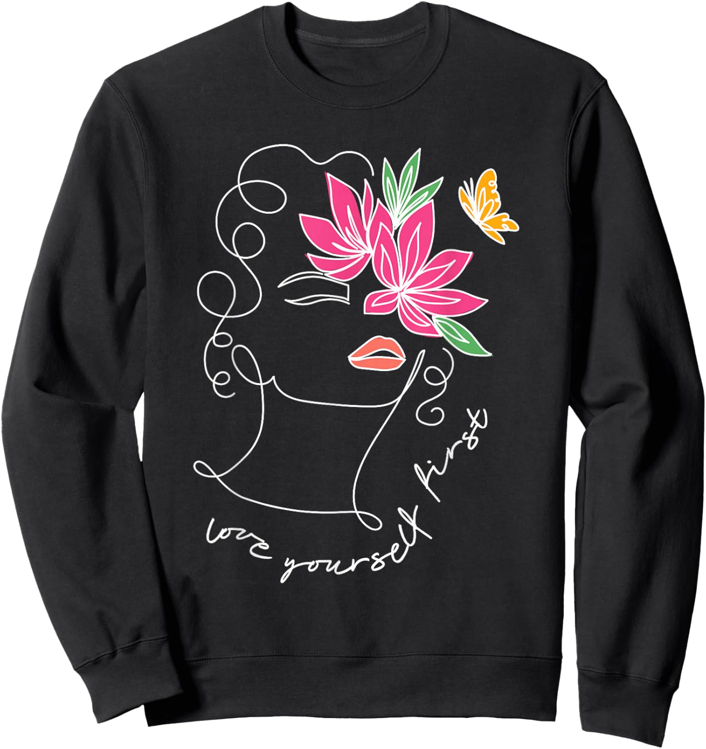 Self-Care Self-Love Mental Health Is Important Sweatshirt - Sweatshirt | Black