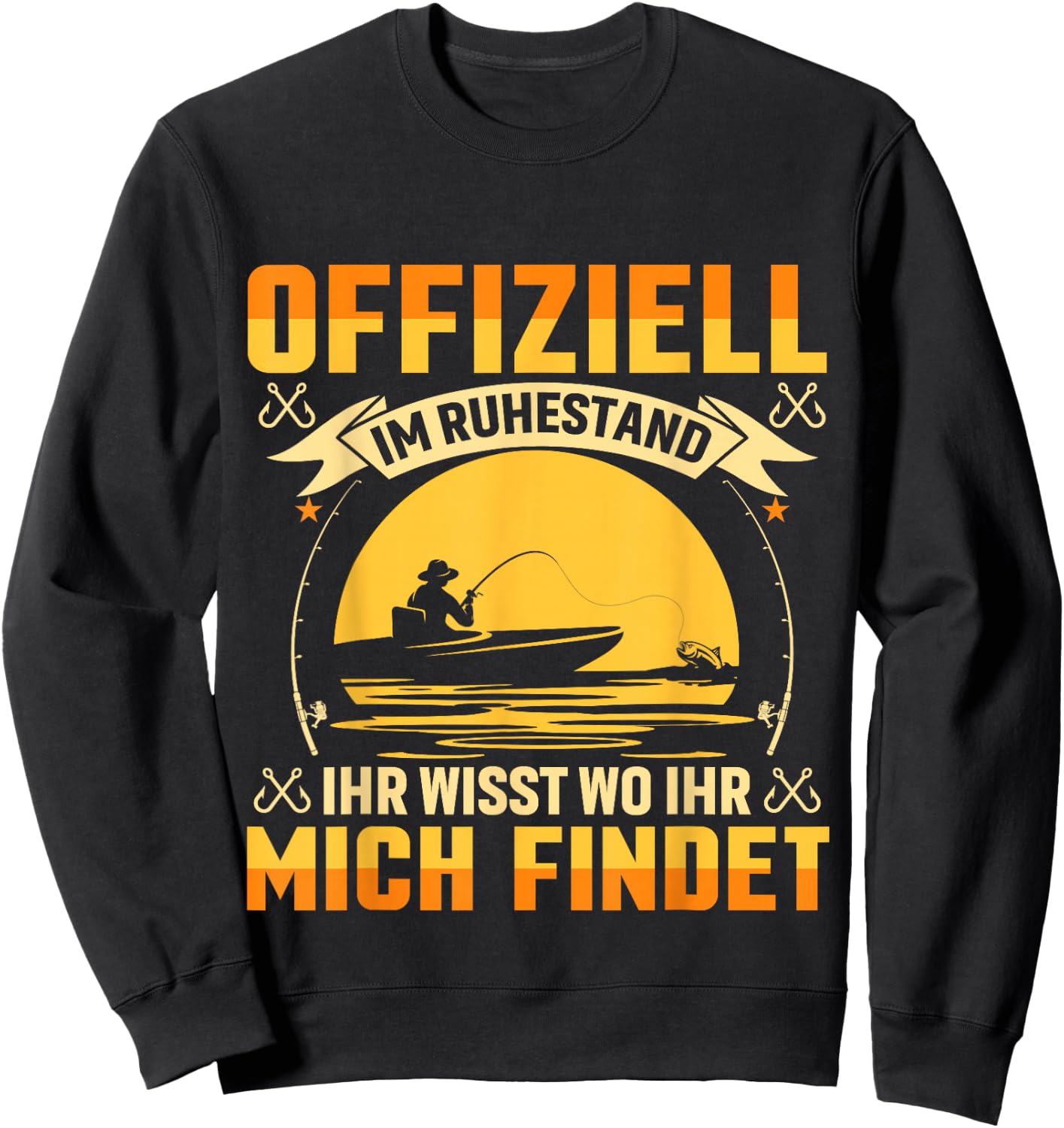 Ruhestand Angeln Spruch Ruhestand Abschiedsgeschenk Sweatshirt - Sweatshirt | Black