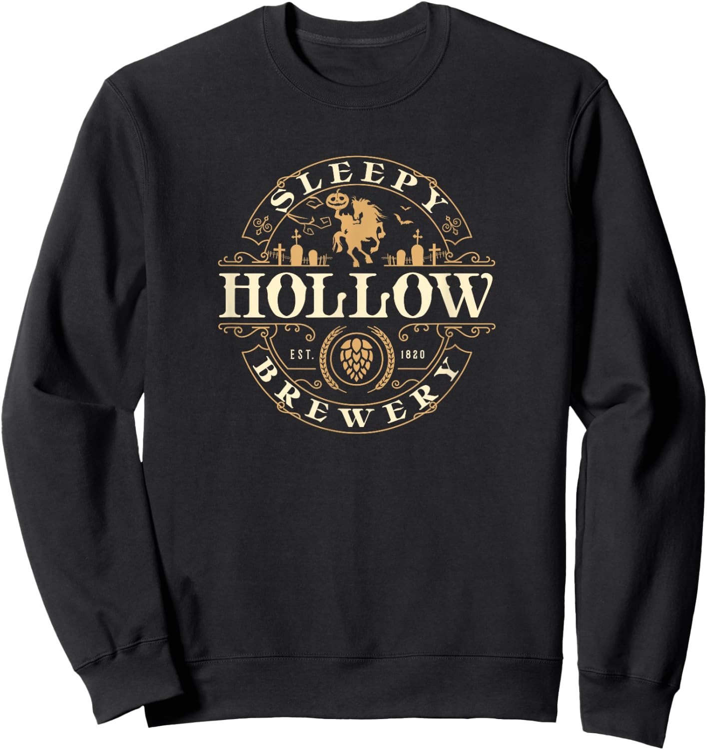 Sleepy Hollow Brewery Inn Halloween Salem party Headless Sweatshirt - Sweatshirt | Black