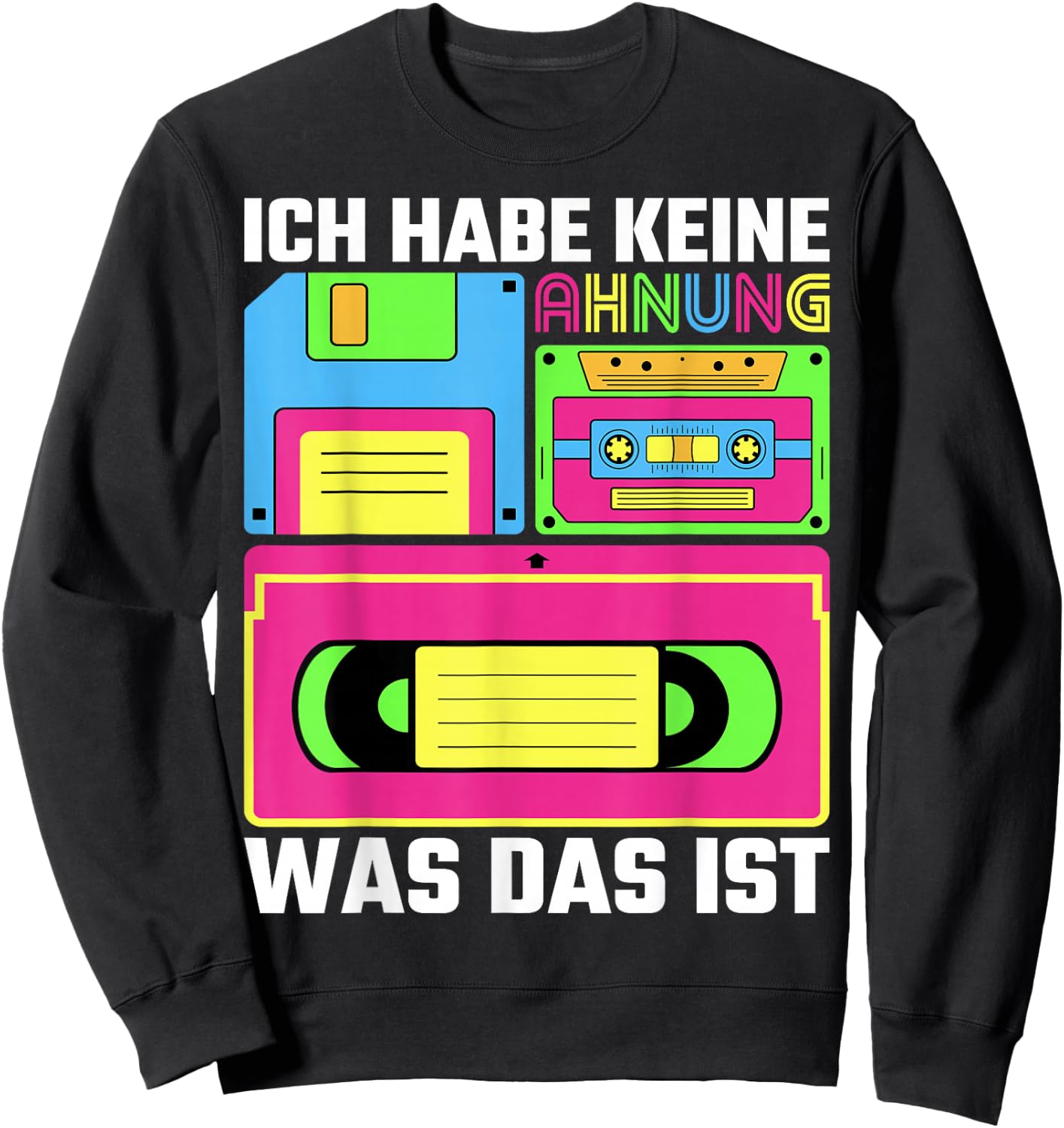 80s Outfit Women's Men's 80s Costume Children's 80s Sweatshirt - Sweatshirt | Black