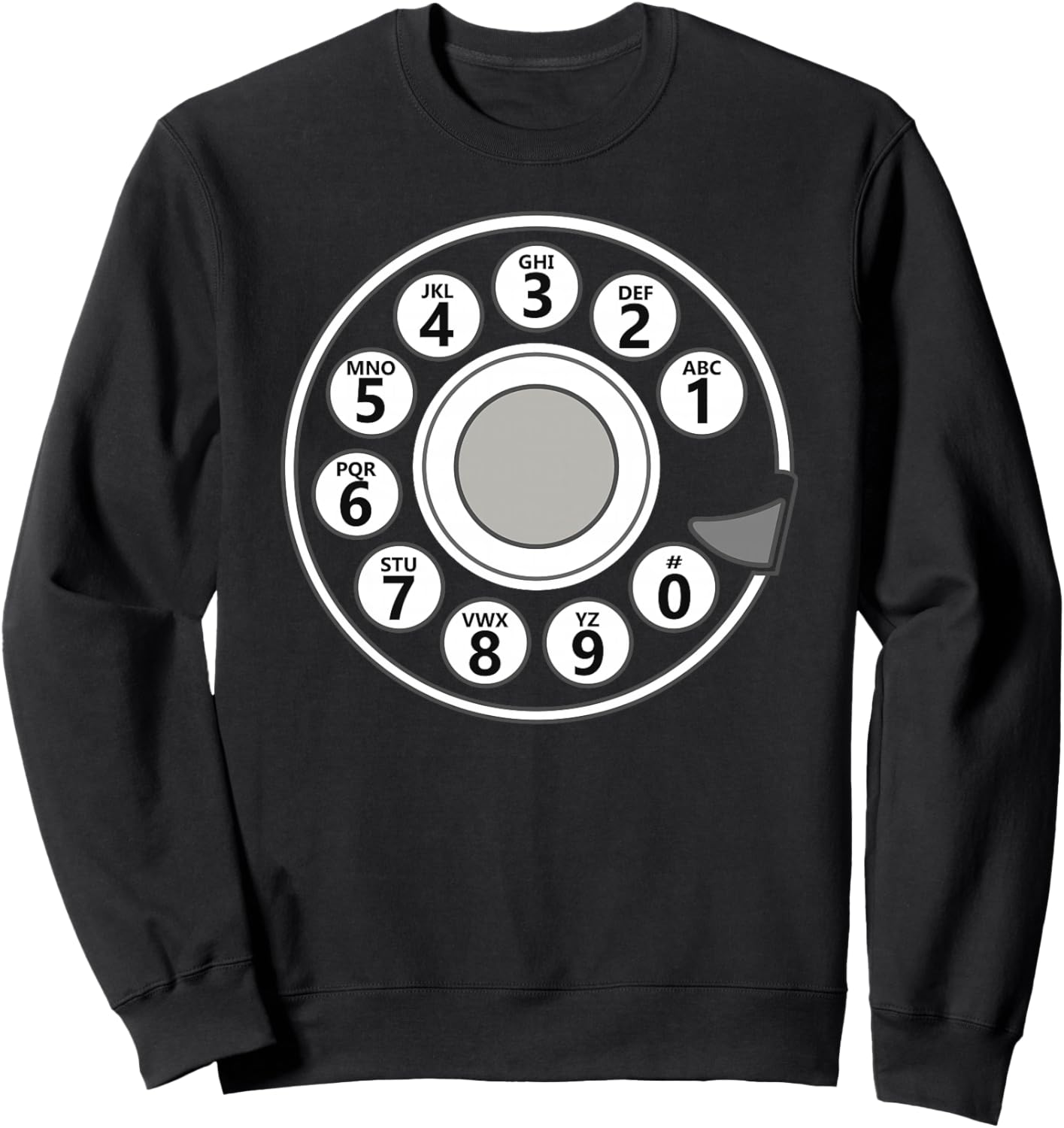 Vintage Téléphone Halloween Costume Rétro Rotatif Téléphone Cadran Haut de Gamme Sweatshirt - Sweatshirt | Black
