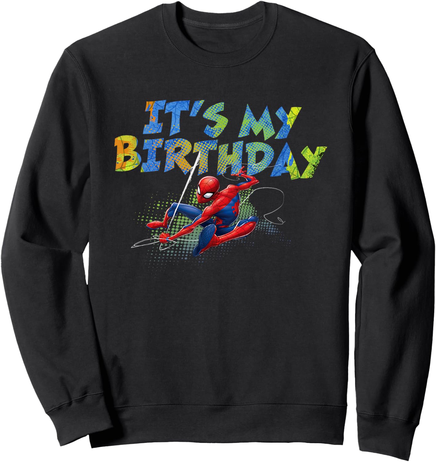Marvel Super Heroes Spider-Man It's My Birthday , black Sweatshirt - Sweatshirt | Black