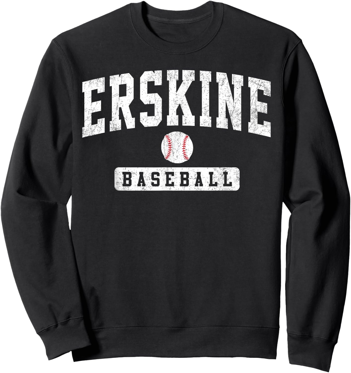 ERSKINE College Baseball Arch Vintage Design Women Sweatshirt - Sweatshirt | Black