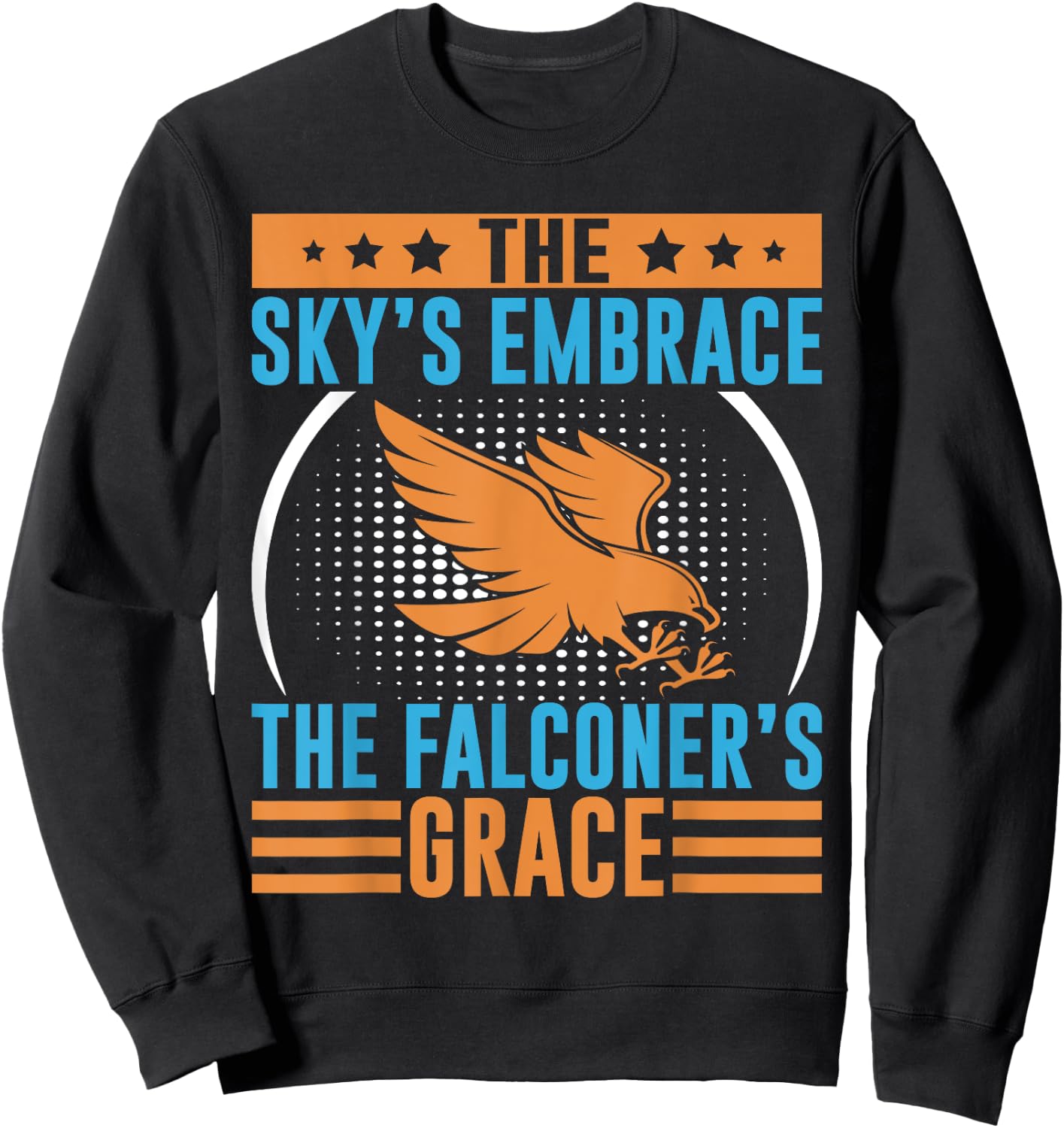 The Sky’s Embrace The Falconer’s Grace Falconry Sweatshirt - Sweatshirt | Black