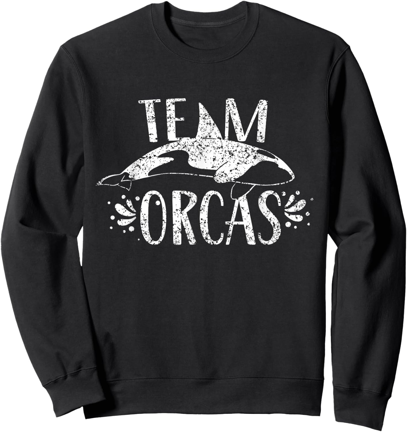 Team Orcas Sea Whale Orca Protect Sweatshirt - Sweatshirt | Black