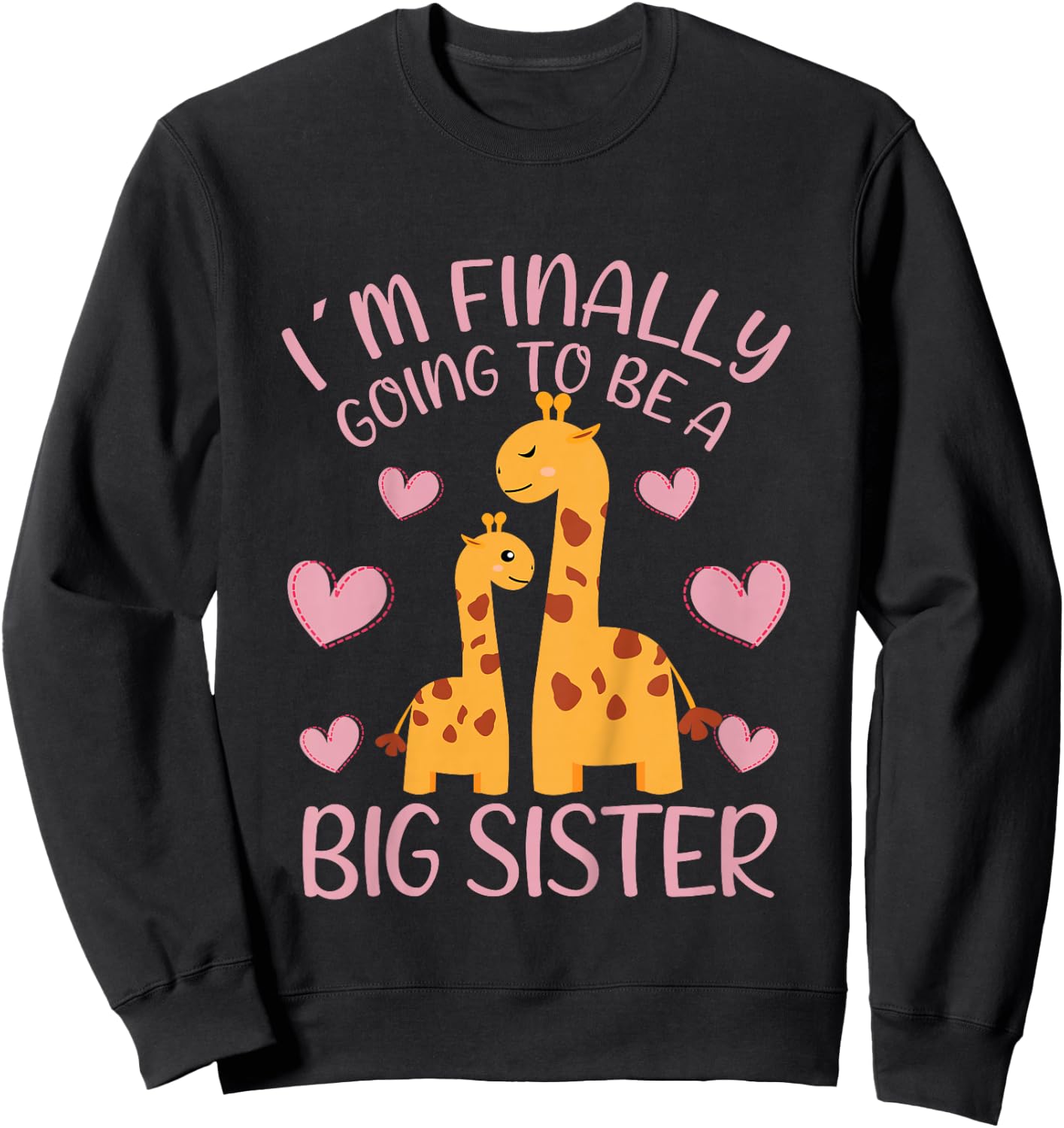 I´m Finally Going To Be A Big Sister Girl Outfit Sweatshirt - Sweatshirt | Black